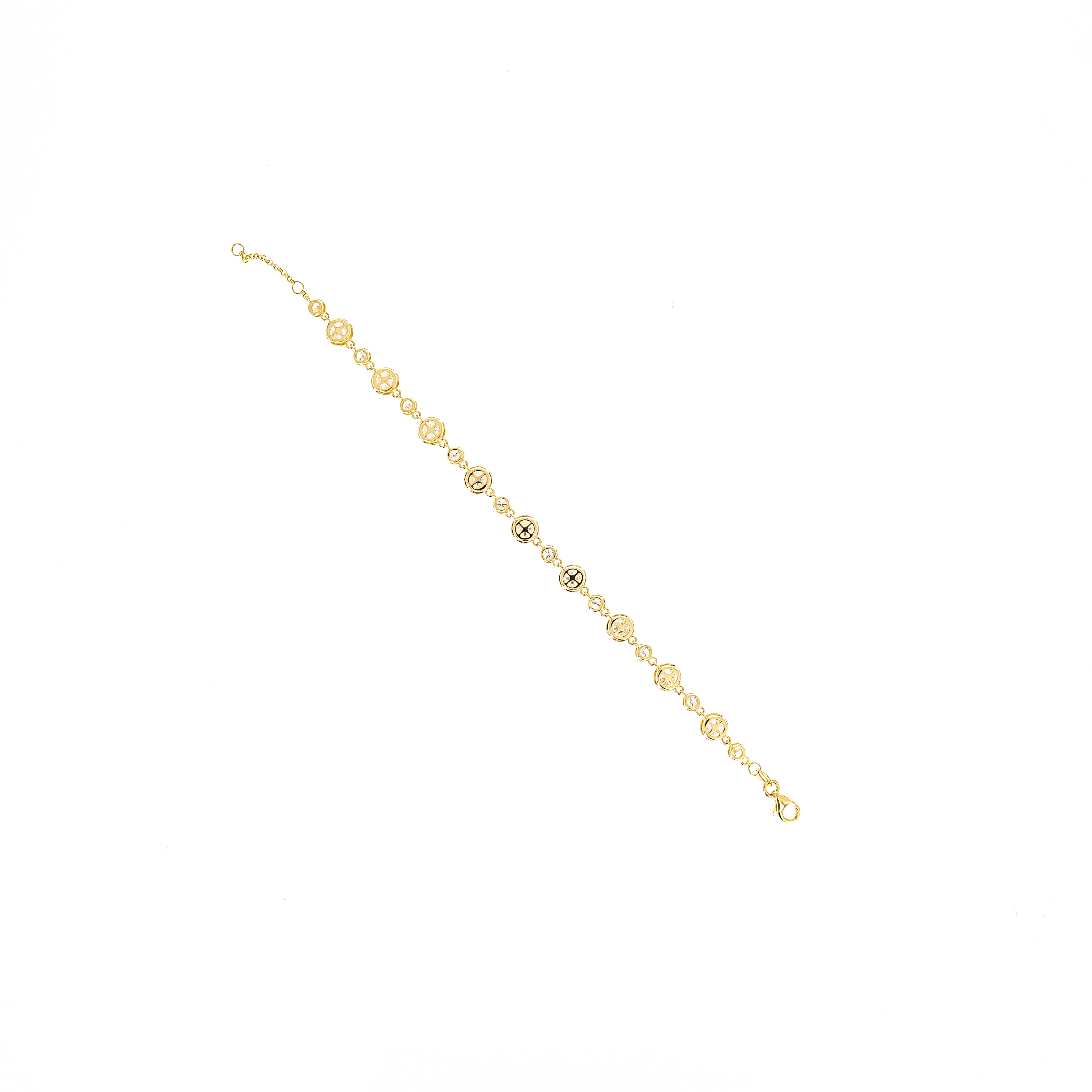 Lab Grown 5.6 Carat Diamond Round Bezel Bracelet -  Replica Handbags 