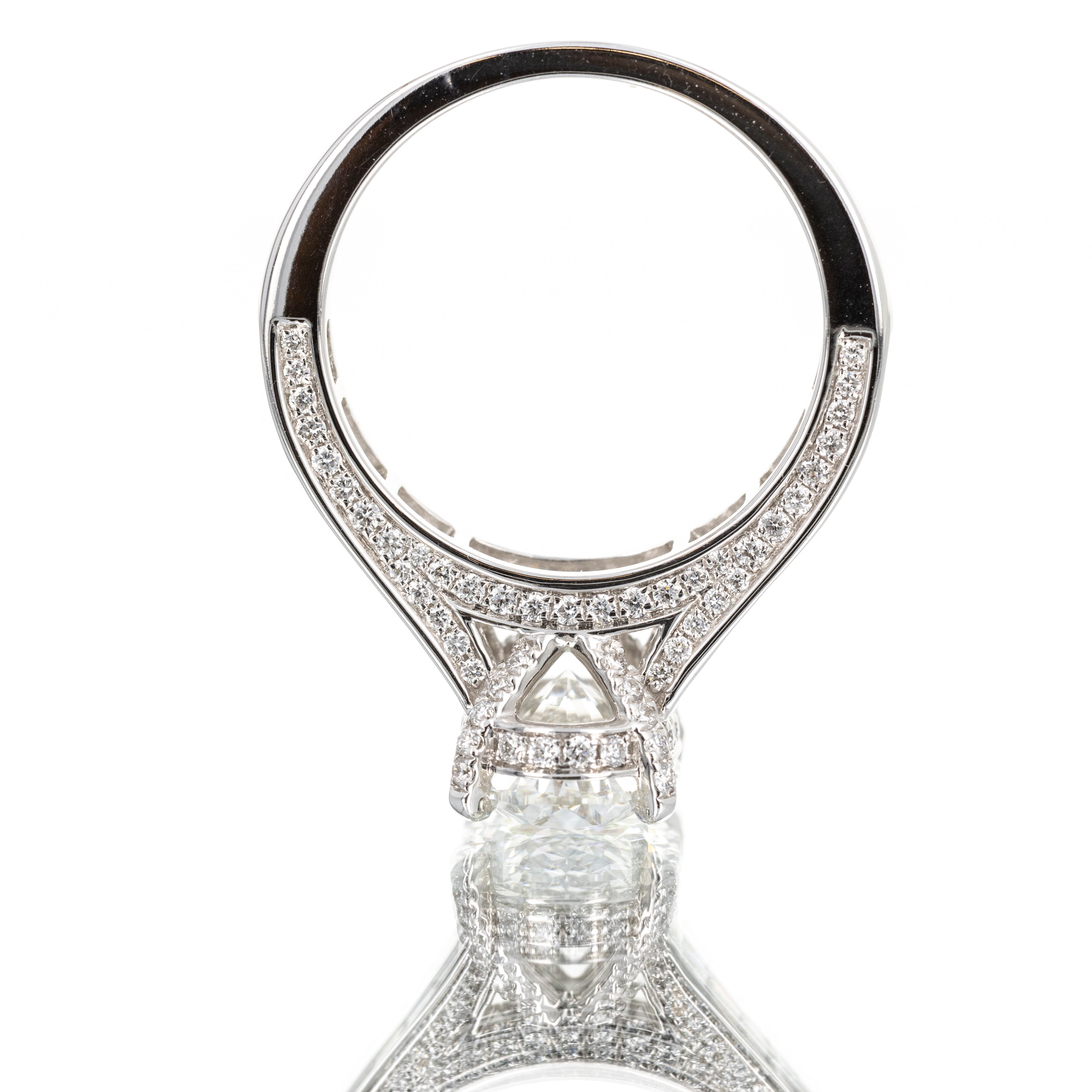 Lab Grown 3 Carat Oval Diamond Baguette Engagement Ring -  Replica Handbags 