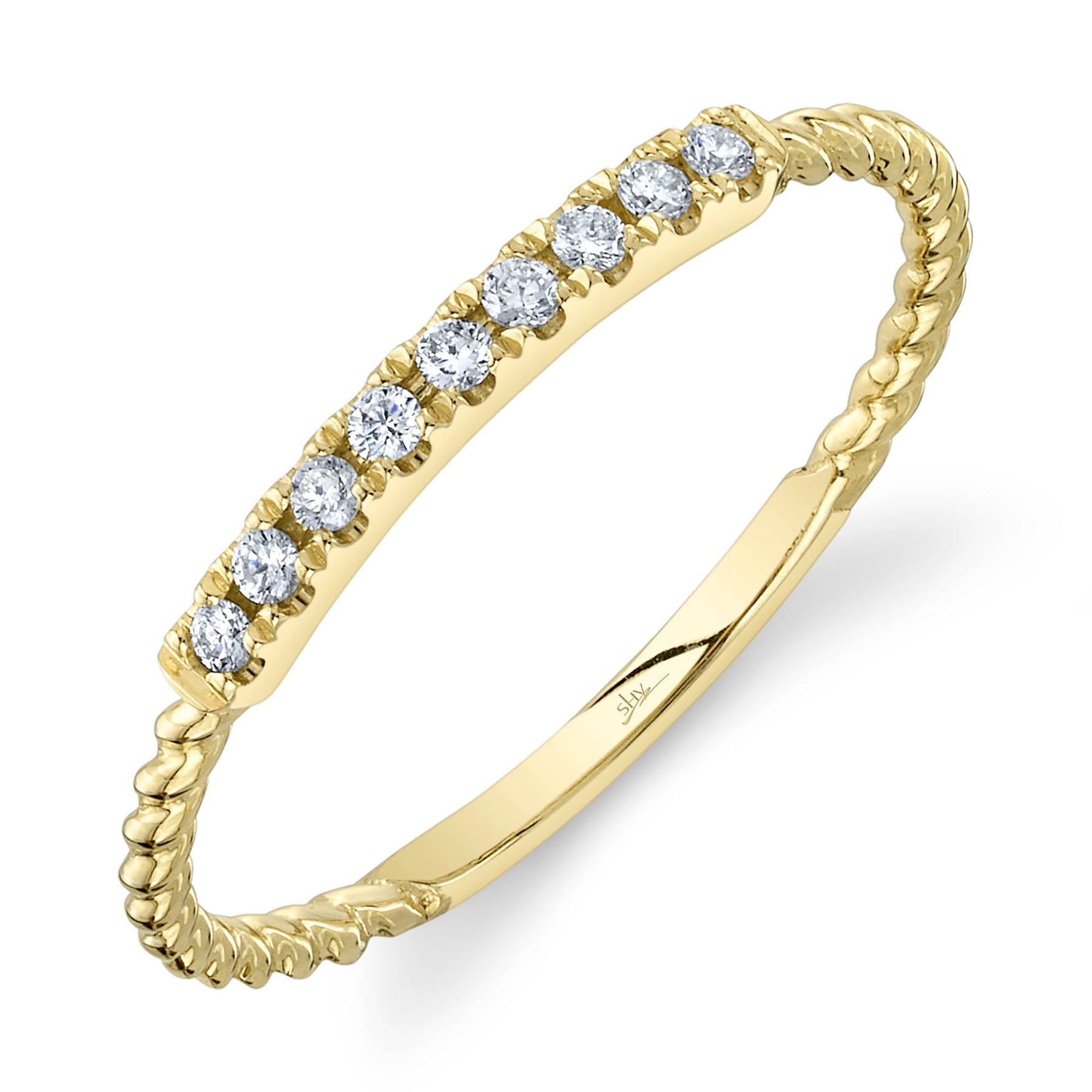 14K Gold Diamond Twist Wire Band -  Replica Handbags 