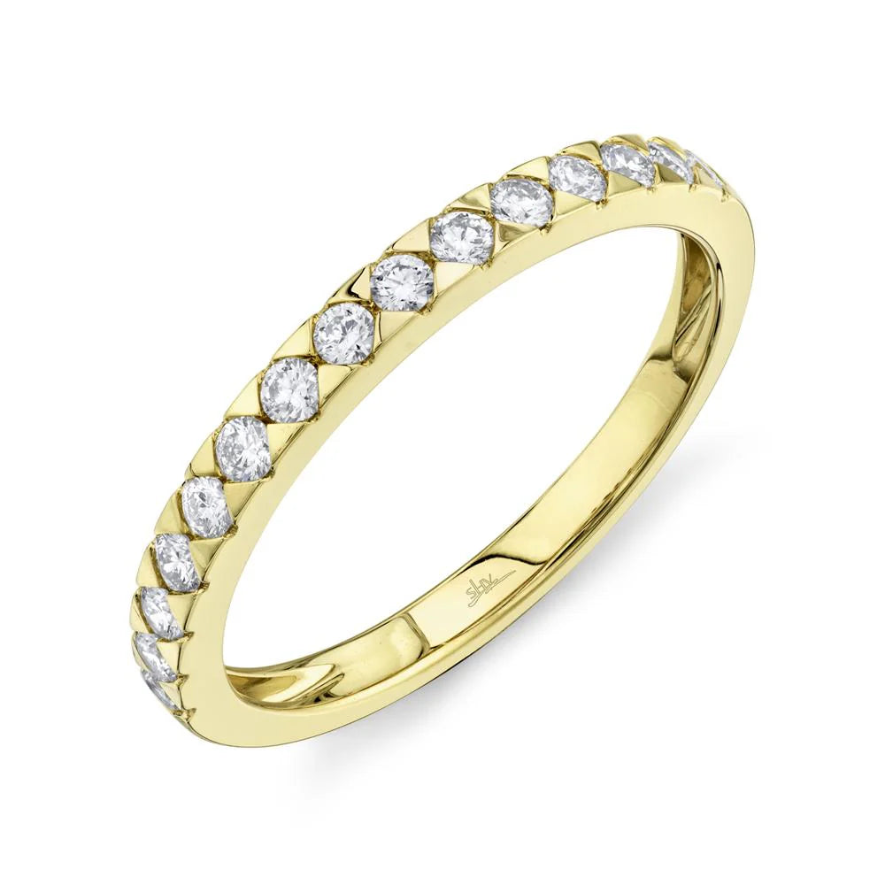 14K Yellow Gold 0.32 Carat Diamond Wedding Band - Replica Handbags