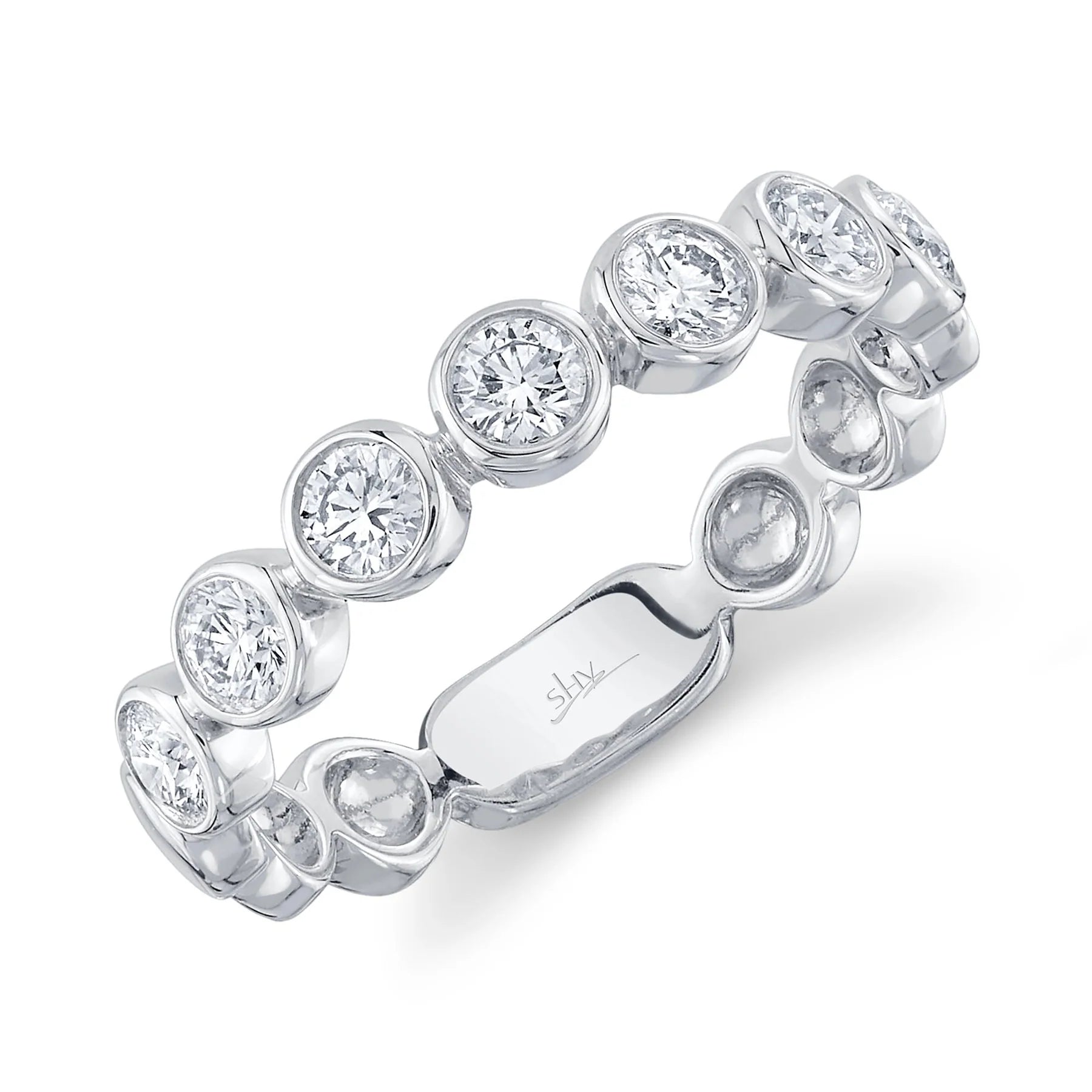 14K Gold 0.60 Carat Diamond Bezel Wedding Band -  Replica Handbags 