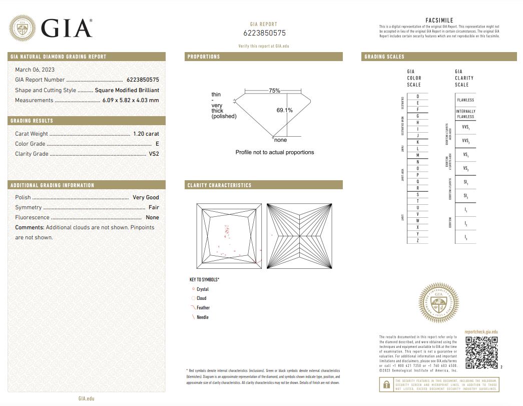 1.20 Carat Princess Diamond Engagement Ring in Platinum -  Replica Handbags 