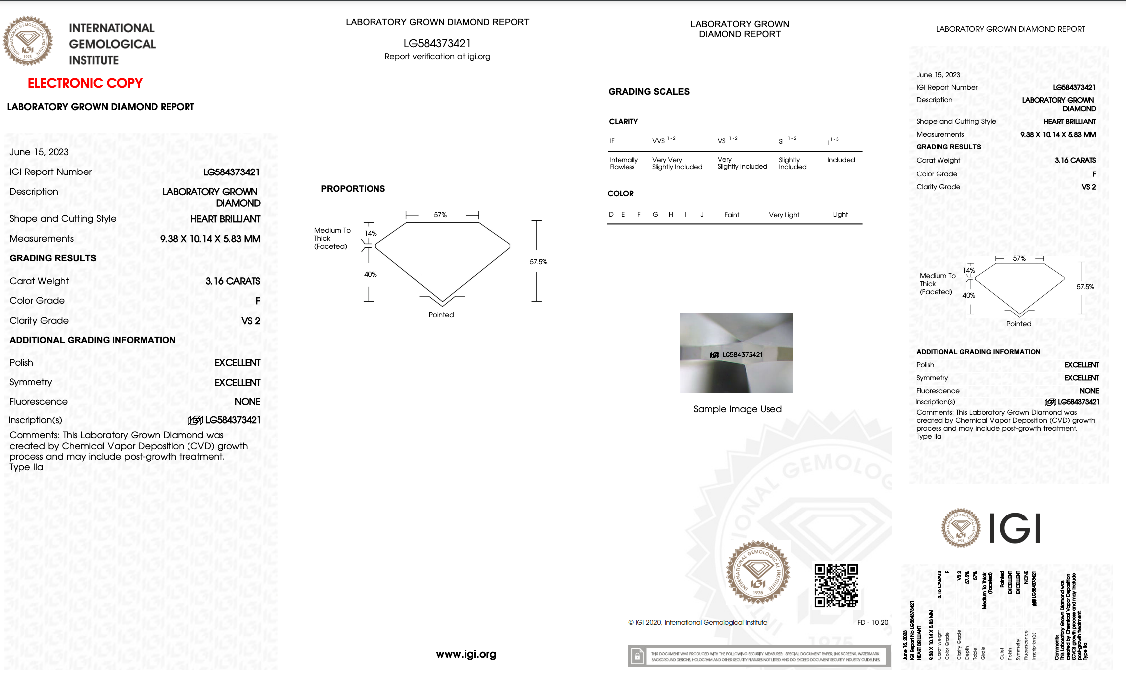 Lab Grown 14K Rose Gold 3.16 Carat Heart Diamond Engagement Ring -  Replica Handbags 
