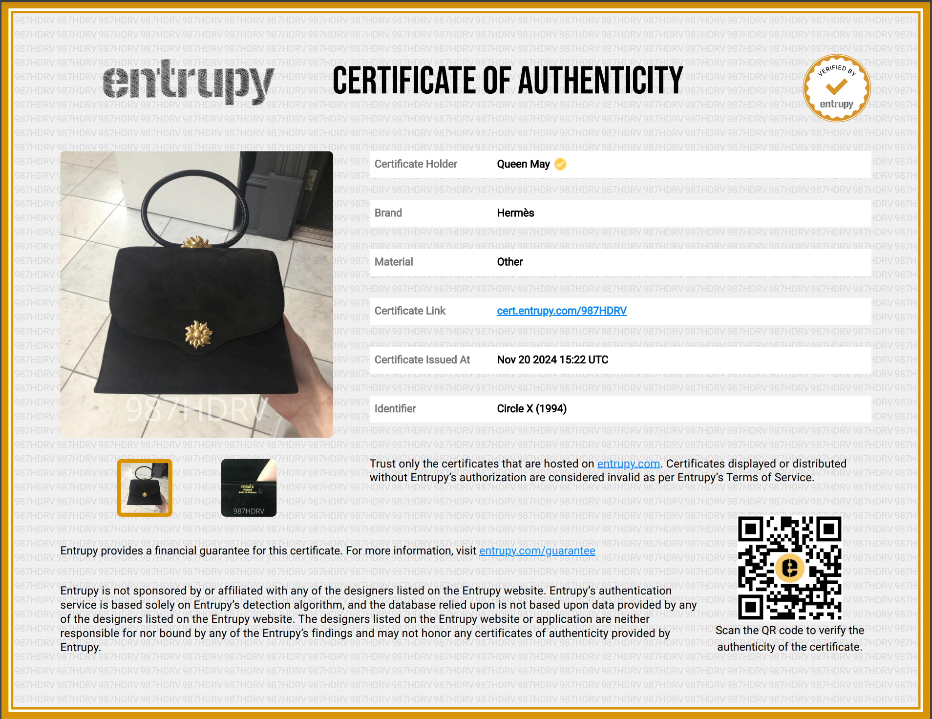 Vintage Rare Hermes Ilio Bag Top Handle Suede -  Replica Handbags 