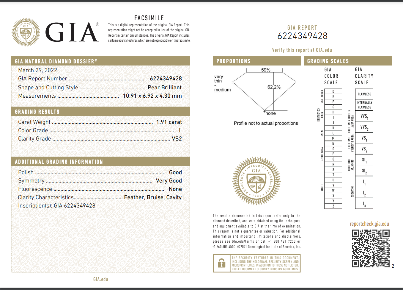 Platinum 1.91 Carat Pear Diamond Three Stone Engagement Ring -  Replica Handbags 