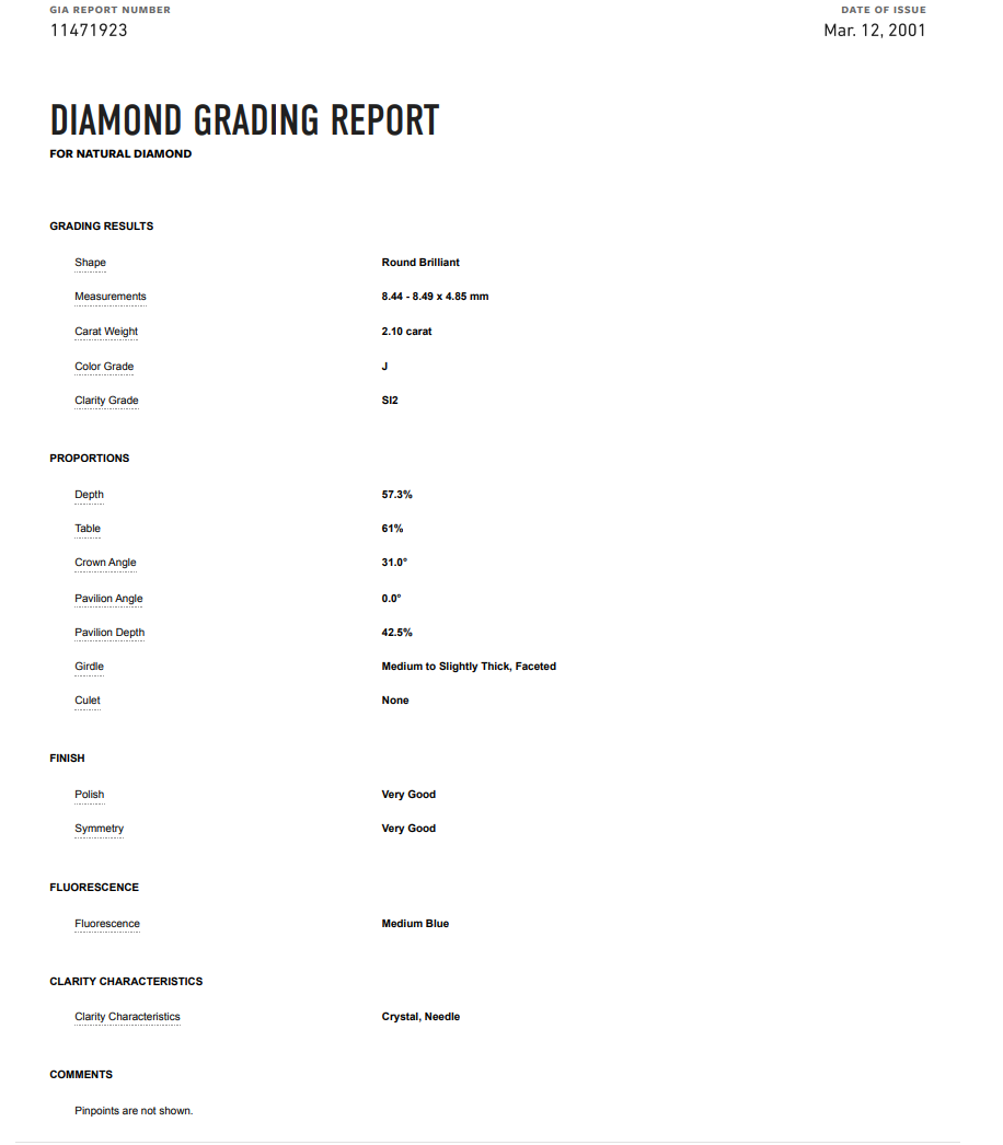 14K Yellow Gold 2.10 Carat Round Diamond Engagement Ring -  Replica Handbags 