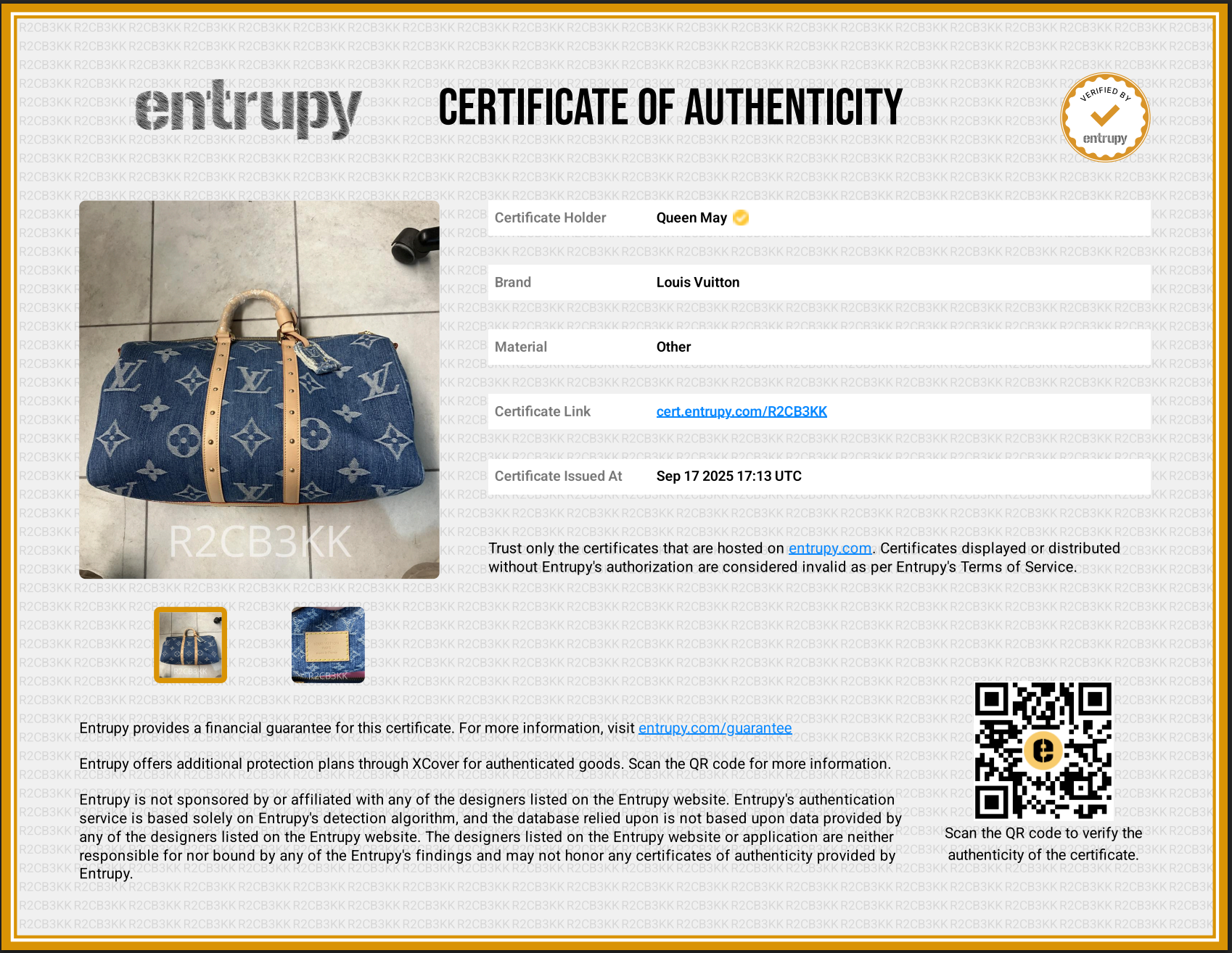 Louis Vuitton Keepall Bandouliere 45 Denim -  Replica Handbags 