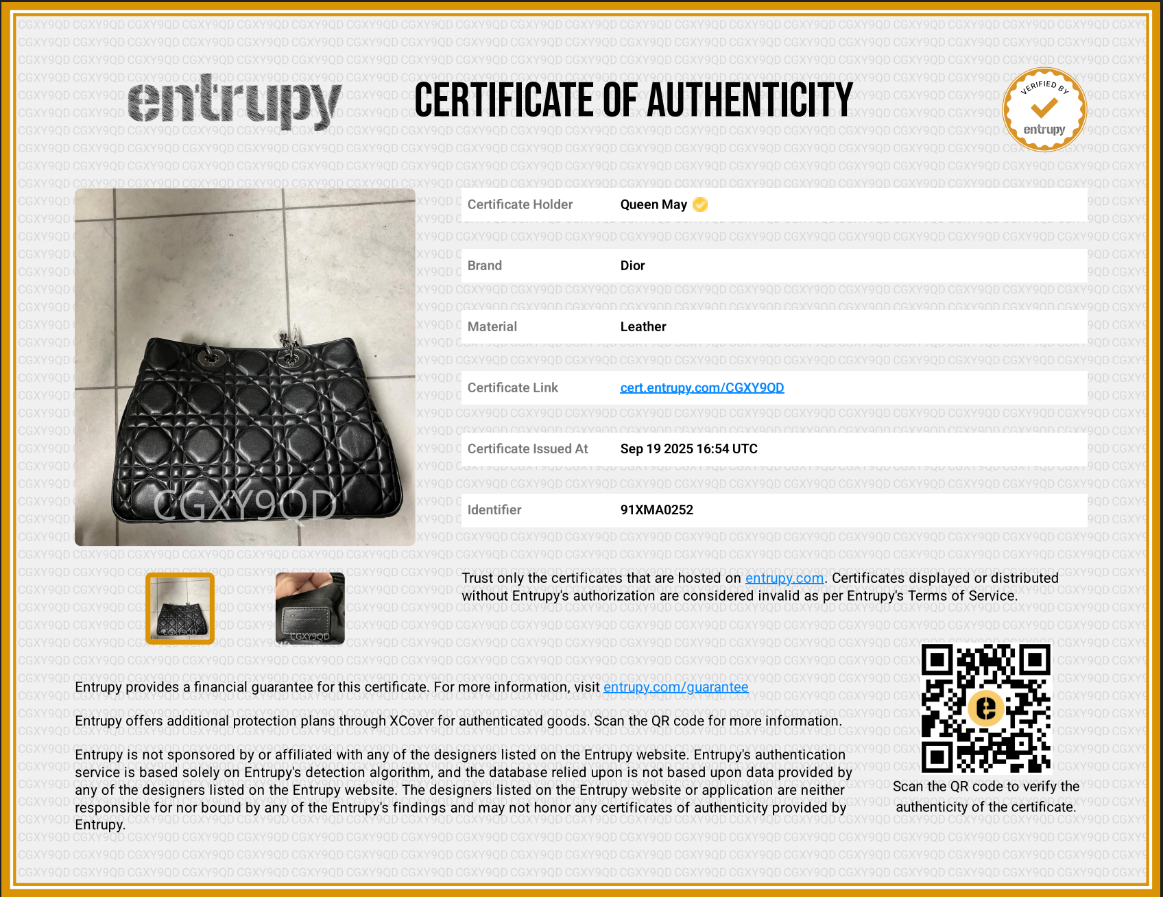 Christian Dior Lady 95.22 Bag Cannage Embossed Leather Large -  Replica Handbags 