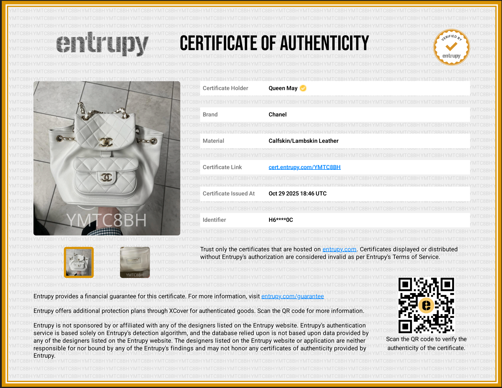 Chanel Small Duma Pockets Drawstring Backpack White -  Replica Handbags 