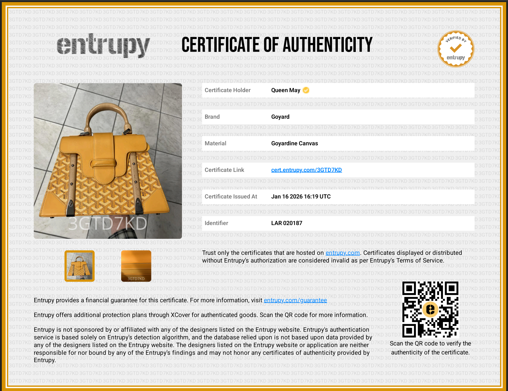Goyard Goyardine Saigon PM Yellow - Replica Handbags