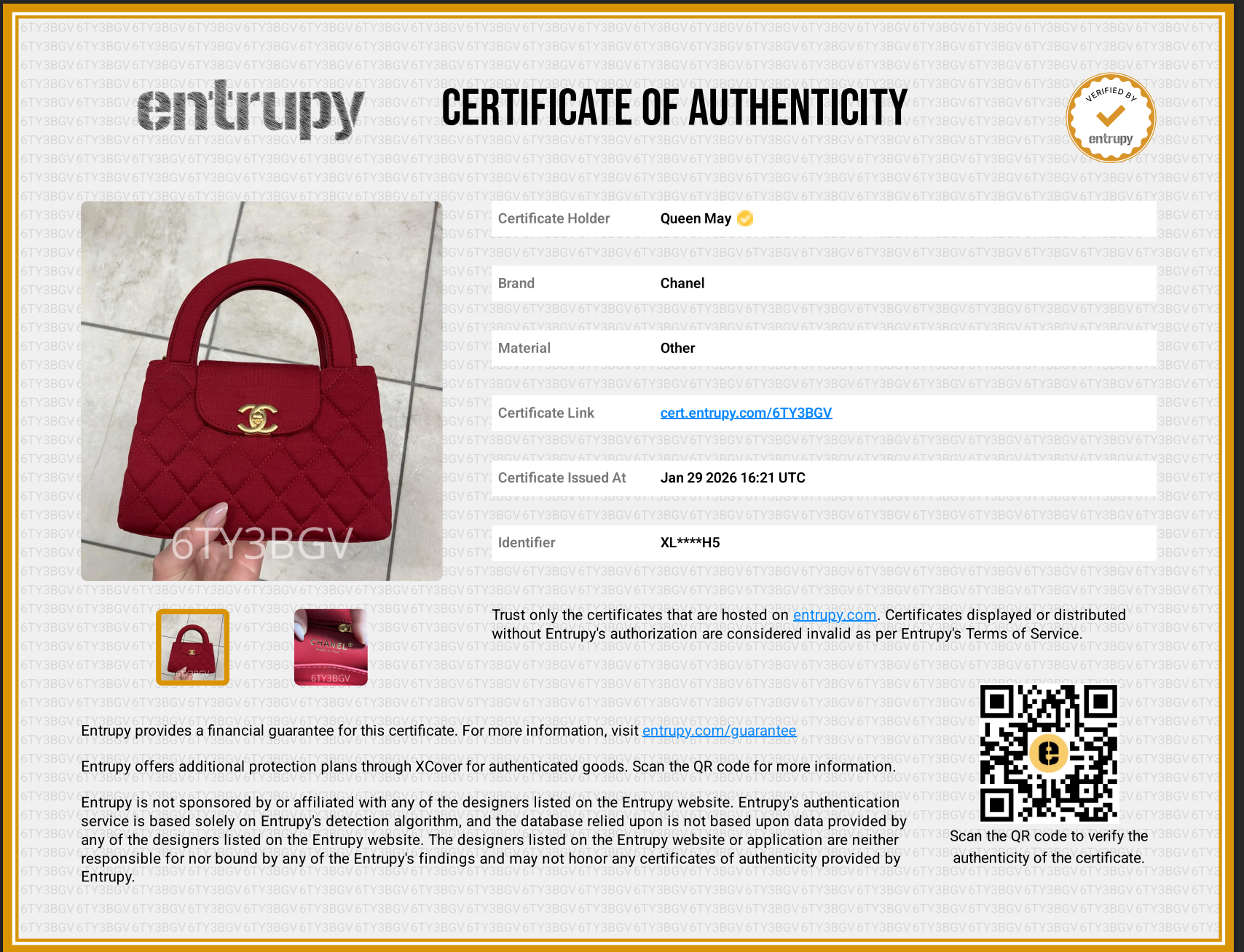 Chanel 2023 Red Jersey Nano Kelly - Replica Handbags