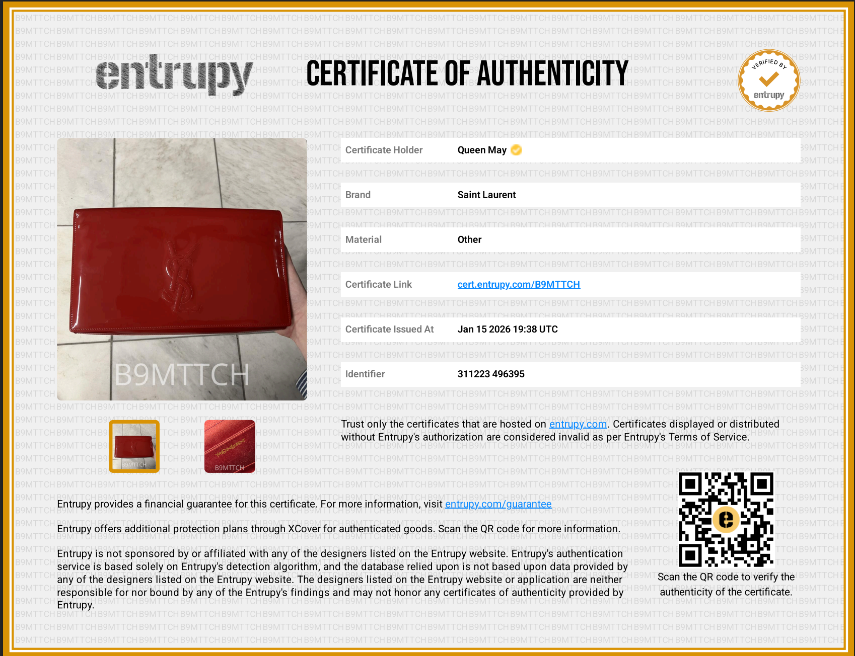 Yves Saint Laurent Belle De Jour Patent Leather Clutch Red -  Replica Handbags 