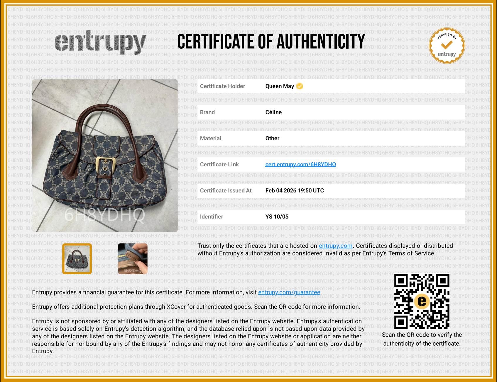 Celine Denim Monogram Triomphe Shoulder Bag