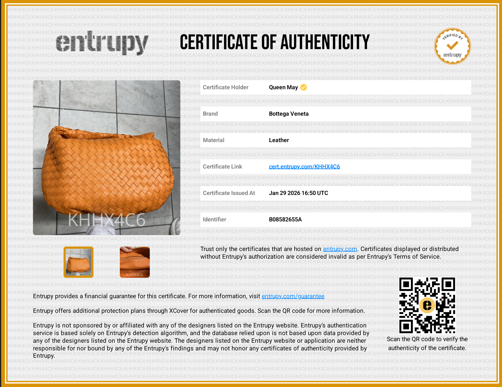 Bottega Veneta Orange Jodie Intrecciato Leather Handbag