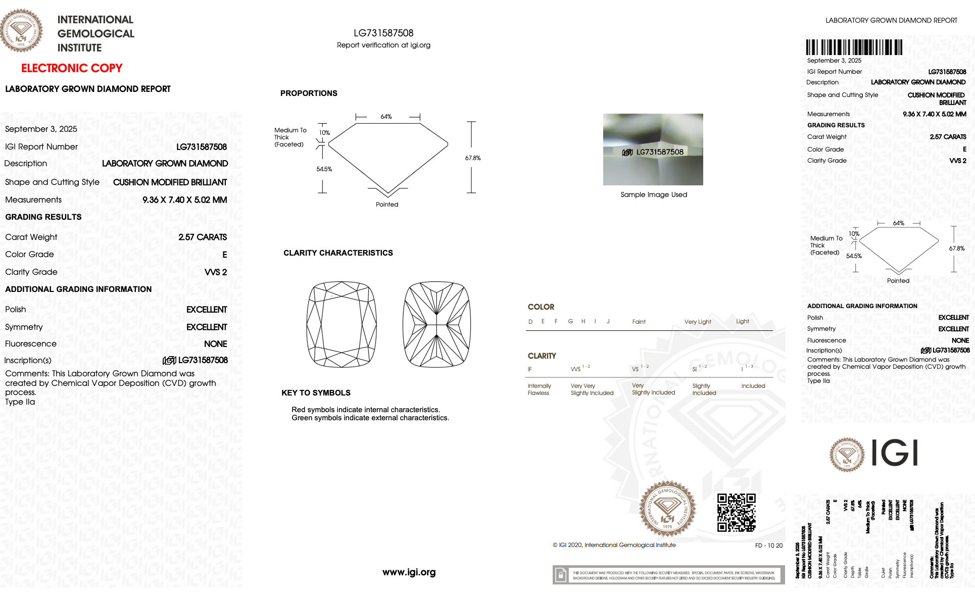 Lab Grown 2.5 Carat Cushion Diamond Accented Engagement Ring 14K White Gold