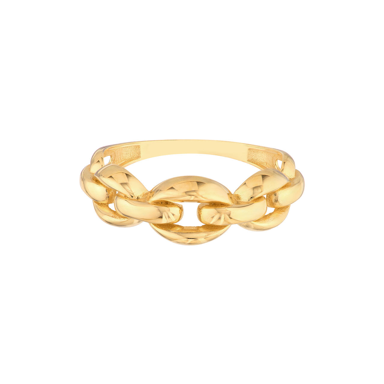 14K Yellow Gold Open Cable Ring - Replica Handbags