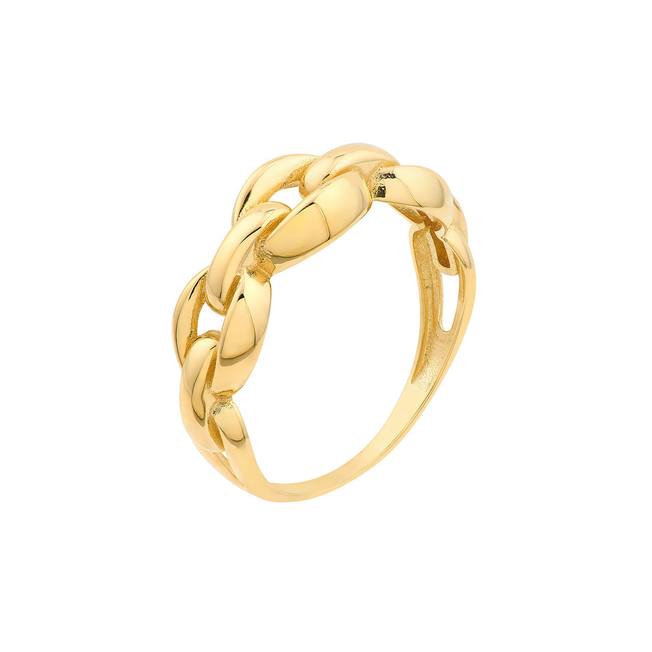 14K Yellow Gold Open Cable Ring - Replica Handbags