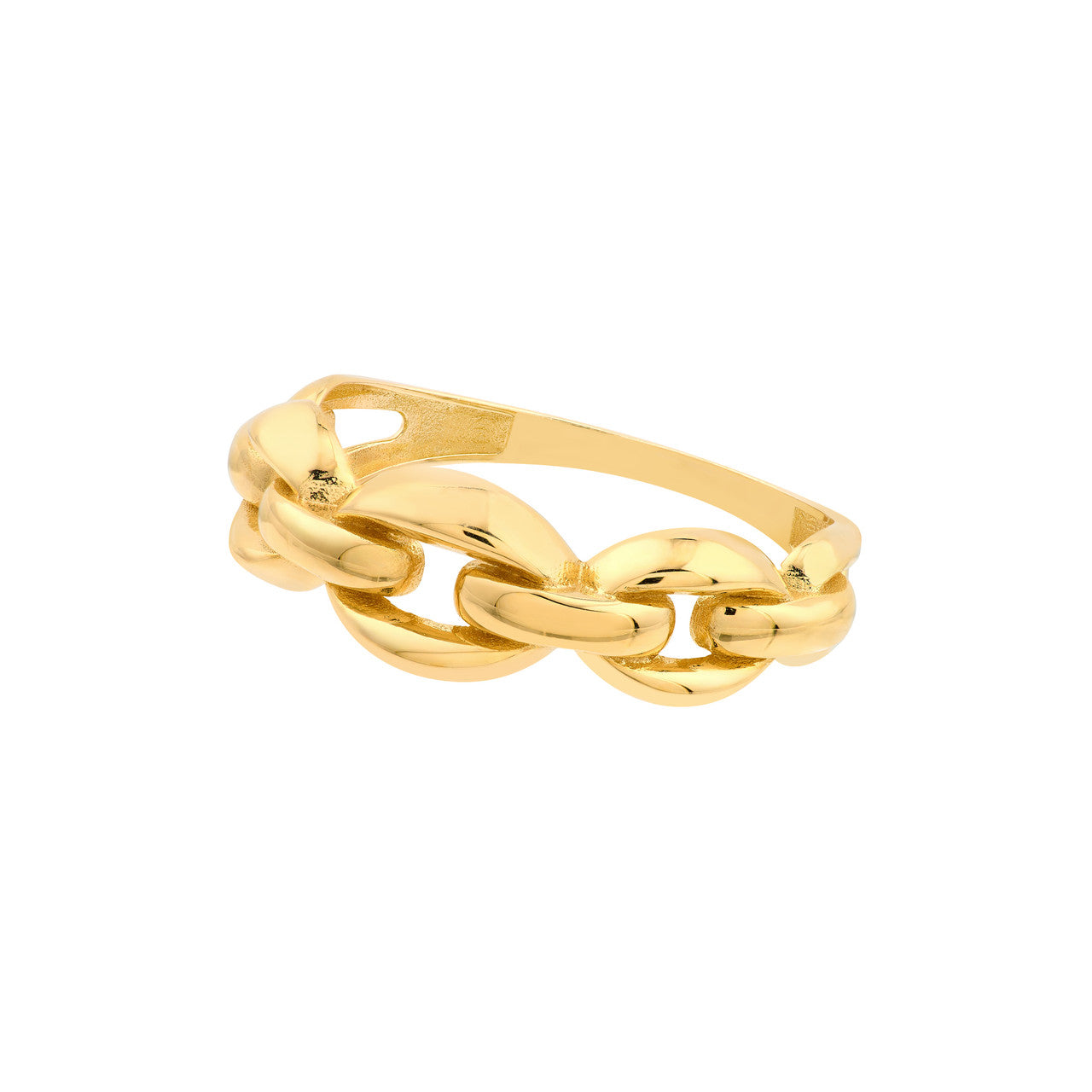 14K Yellow Gold Open Cable Ring - Replica Handbags