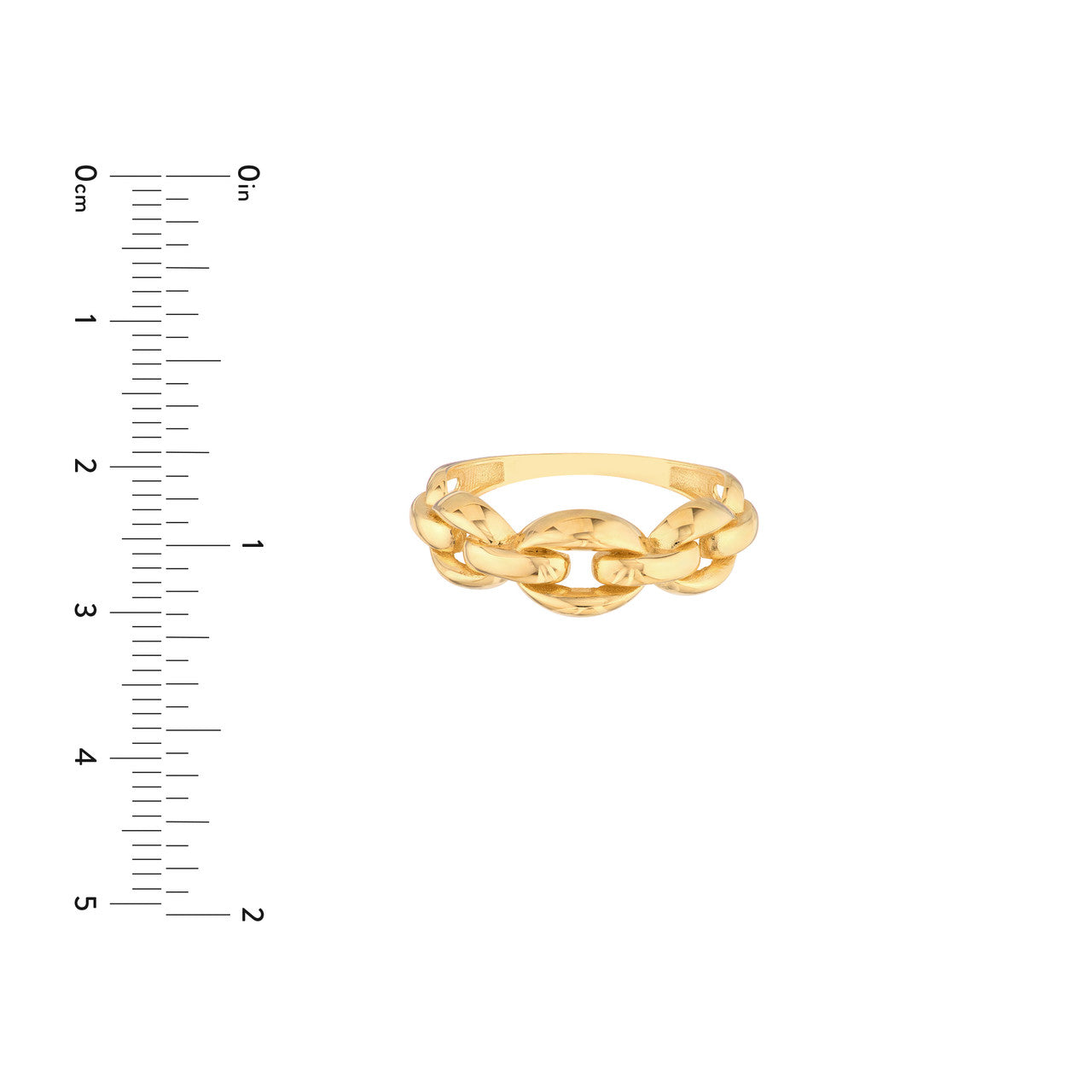 14K Yellow Gold Open Cable Ring - Replica Handbags