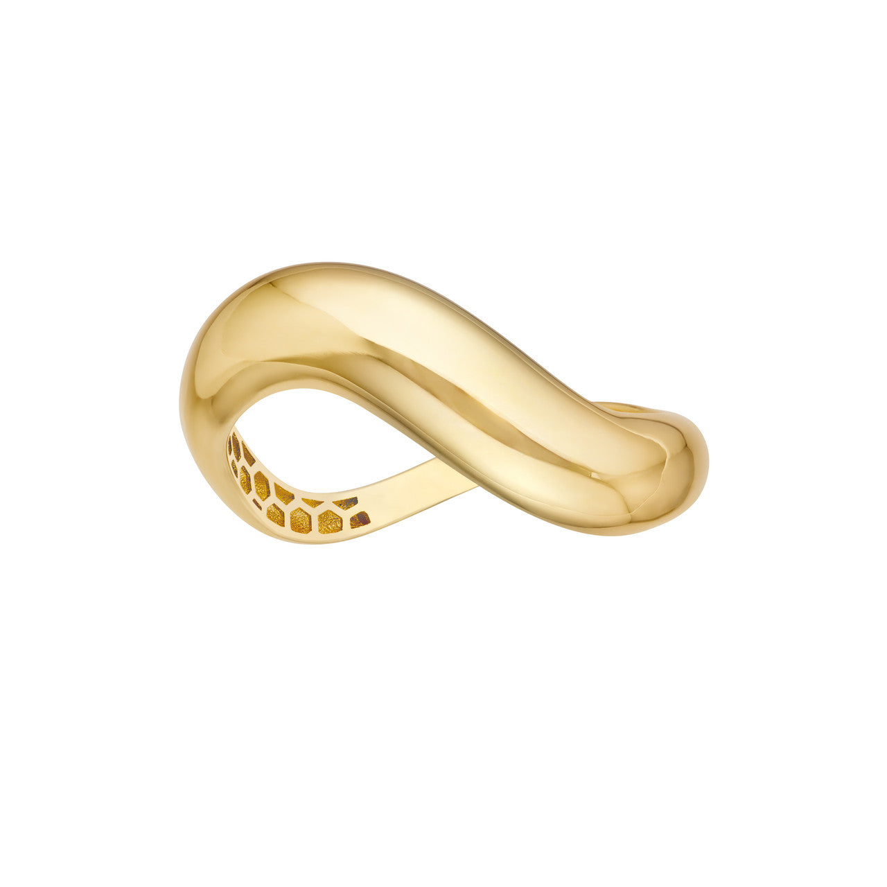 14K Yellow Gold Swirl Band - Replica Handbags