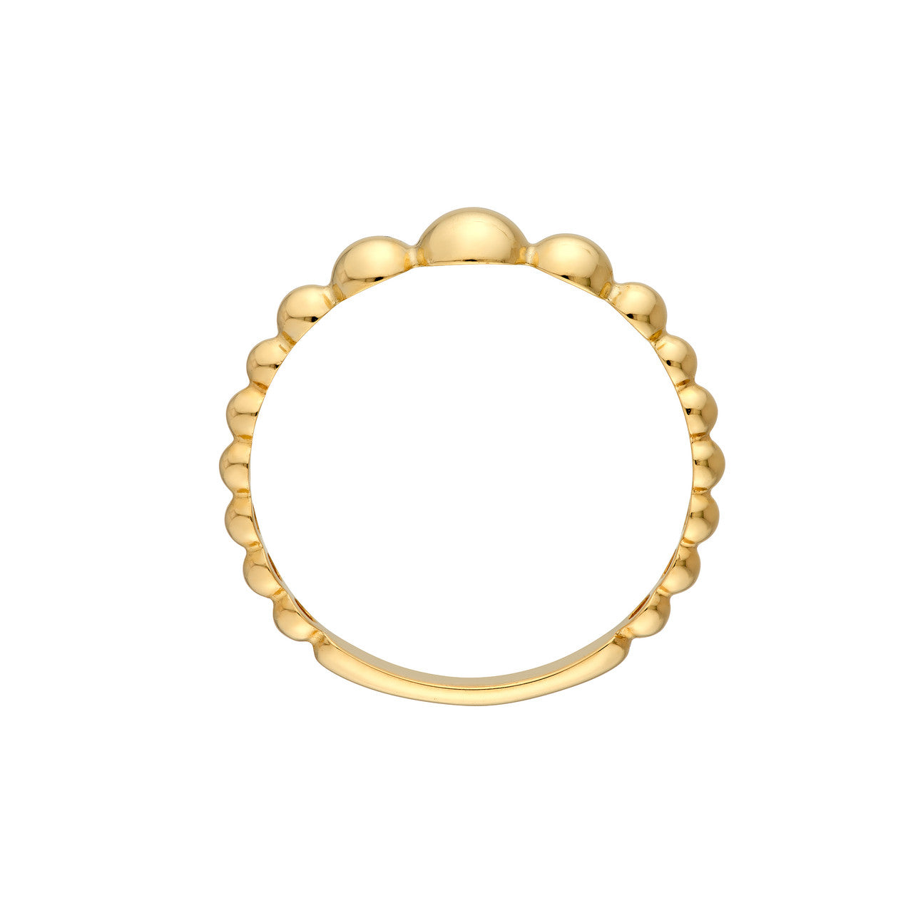 14K Yellow Gold Graduated Bead Ring - Replica Handbags