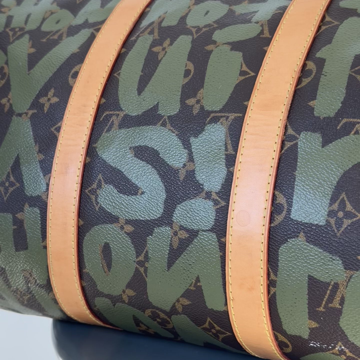 Louis Vuitton Stephen Sprouse Monogram Graffiti Keepall 50 Dark Green -  Replica Handbags 