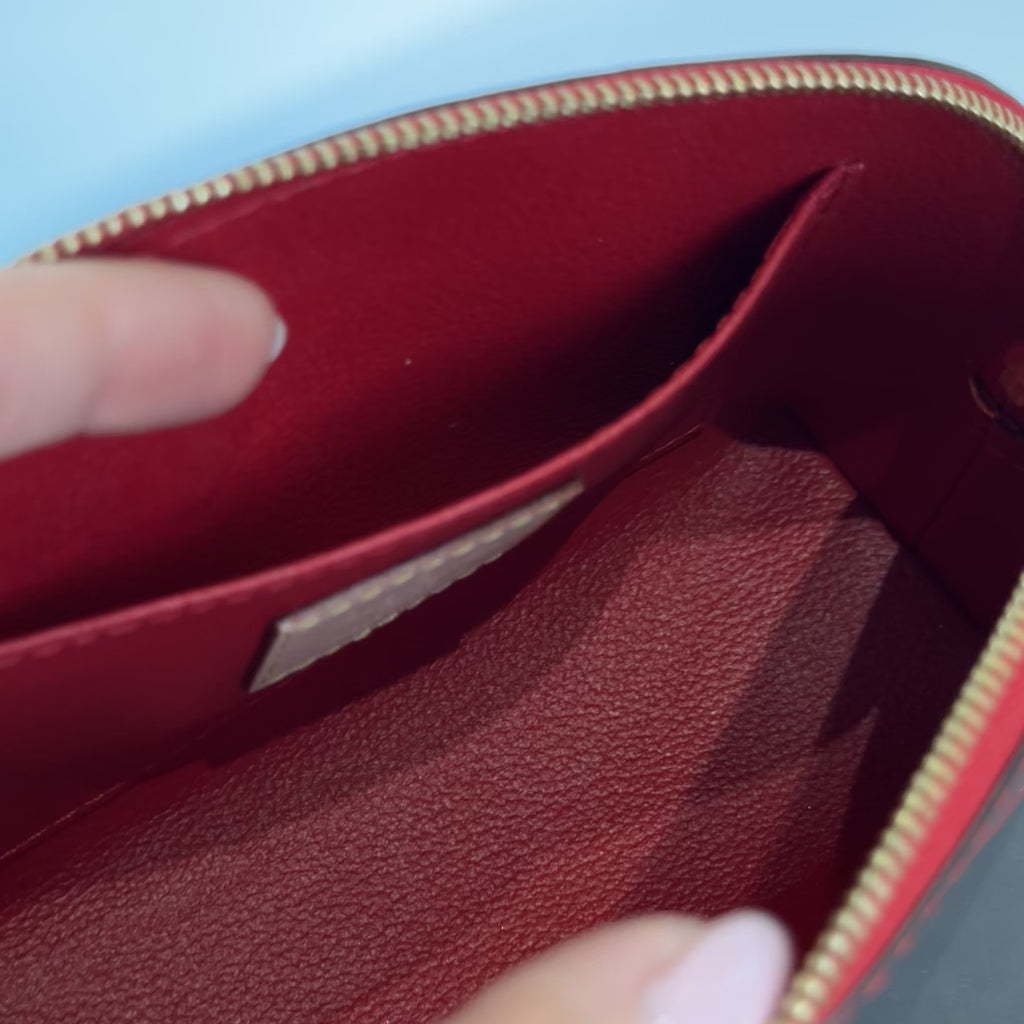 Louis Vuitton Red Vernis Cosmetic Pouch -  Replica Handbags 
