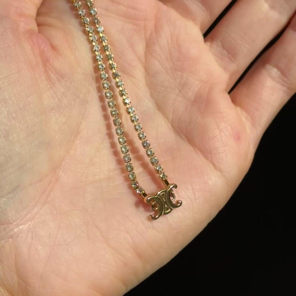 Celine Triomphe Sparkle Necklace -  Replica Handbags 