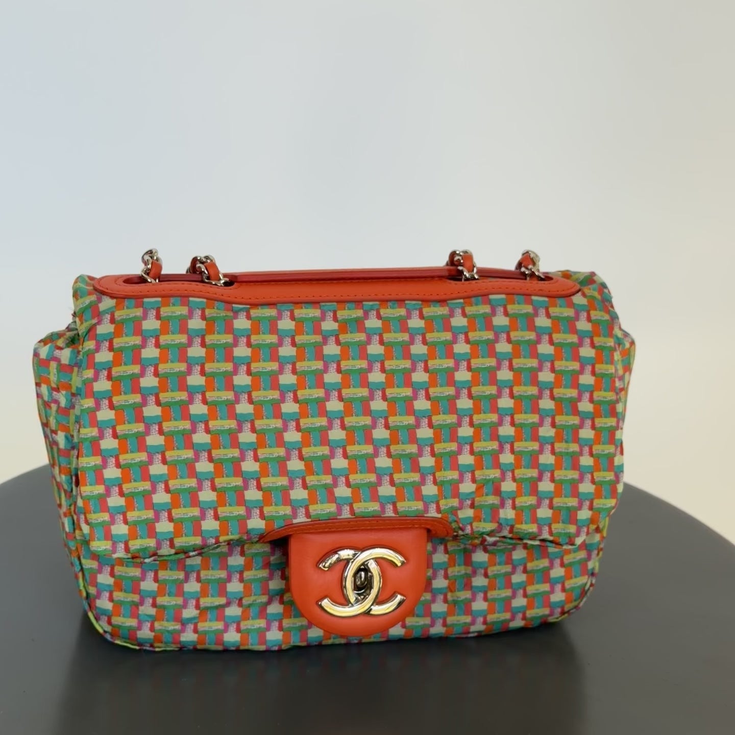 Chanel Coco Rain Rectangle Bag Orange -  Replica Handbags 