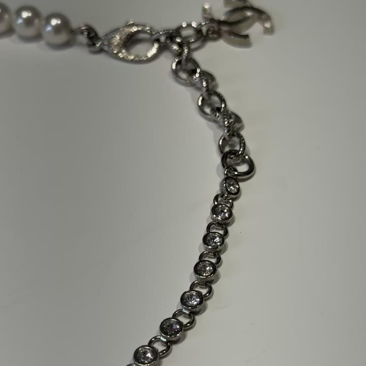 Chanel B24 Coco Pearl + Rhinestone Necklace -  Replica Handbags 