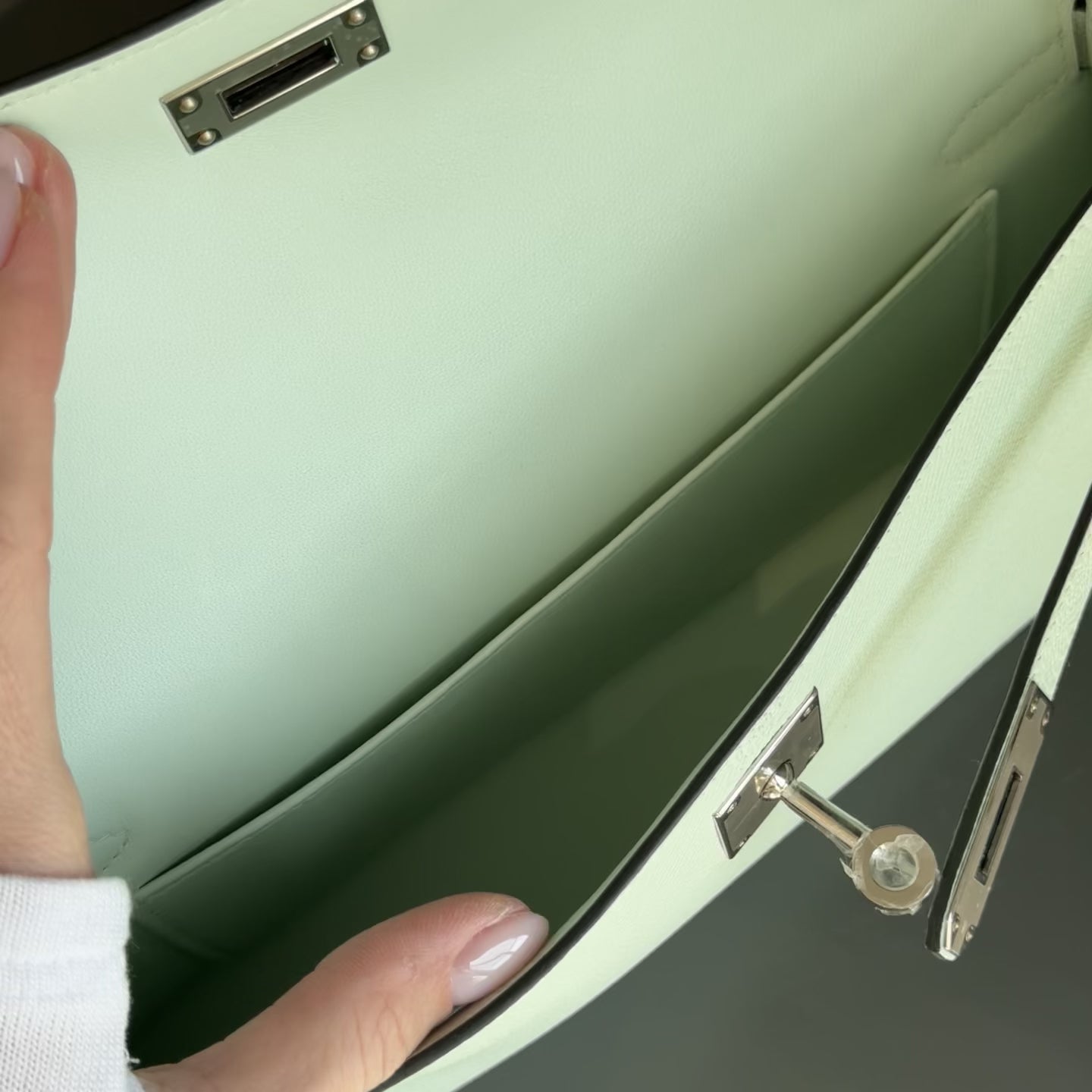 Hermes Kelly Elan Vert Peppermint -  Replica Handbags 