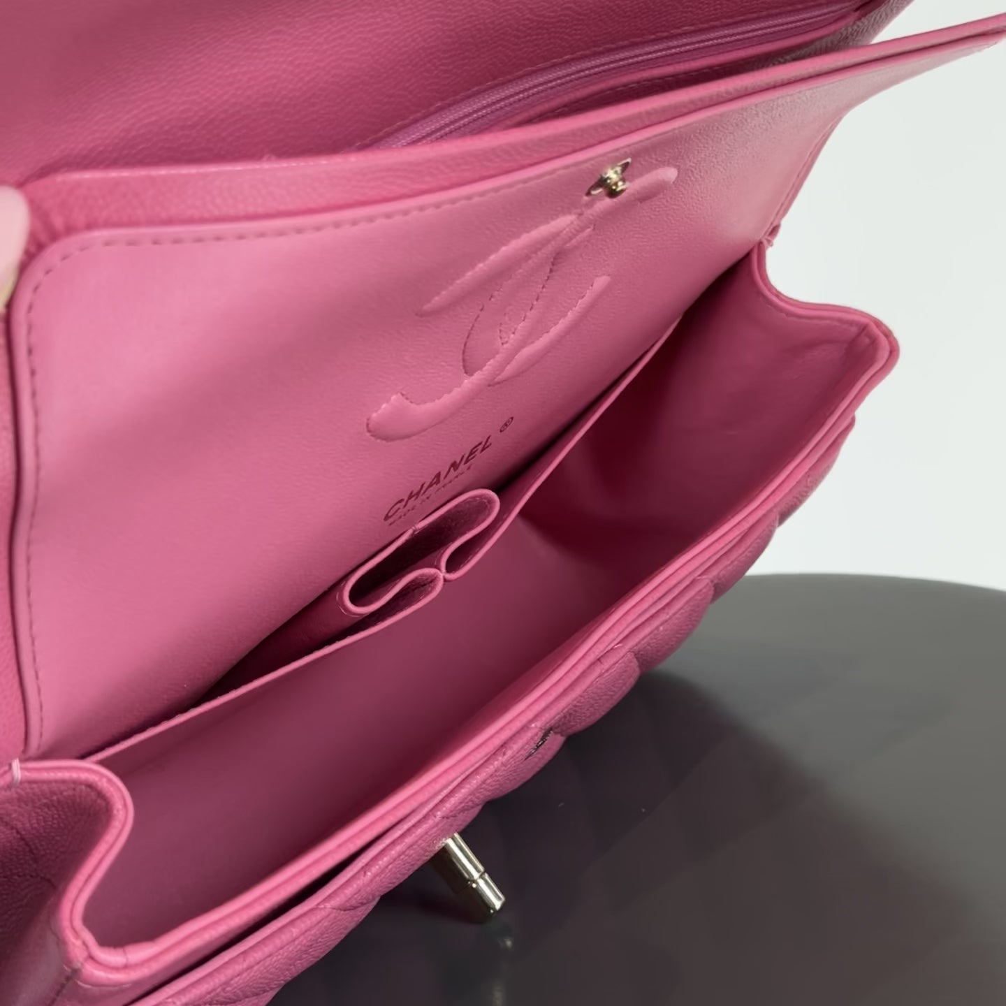 Chanel Pink Medium Double Flap -  Replica Handbags 