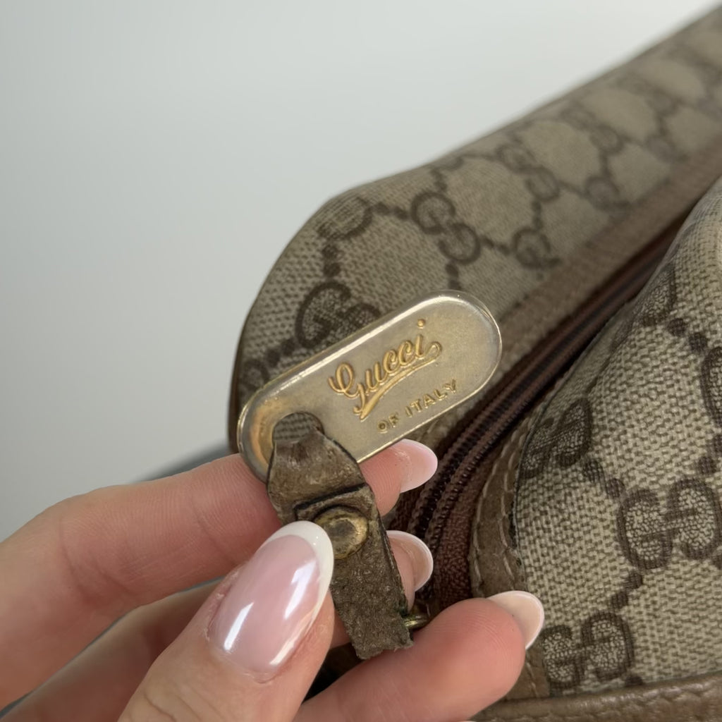 Vintage Gucci GG Supreme Canvas Cosmetic Case -  Replica Handbags 