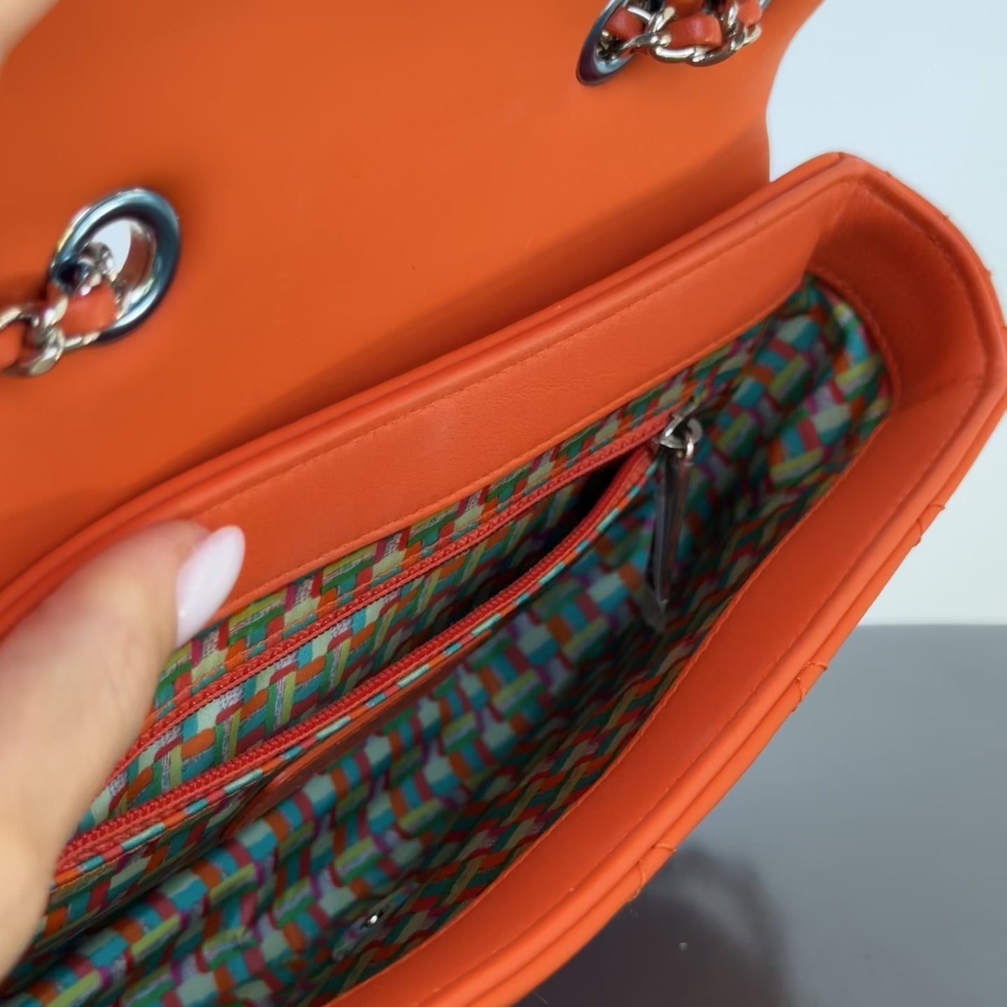 Chanel Coco Rain Rectangle Bag Orange -  Replica Handbags 