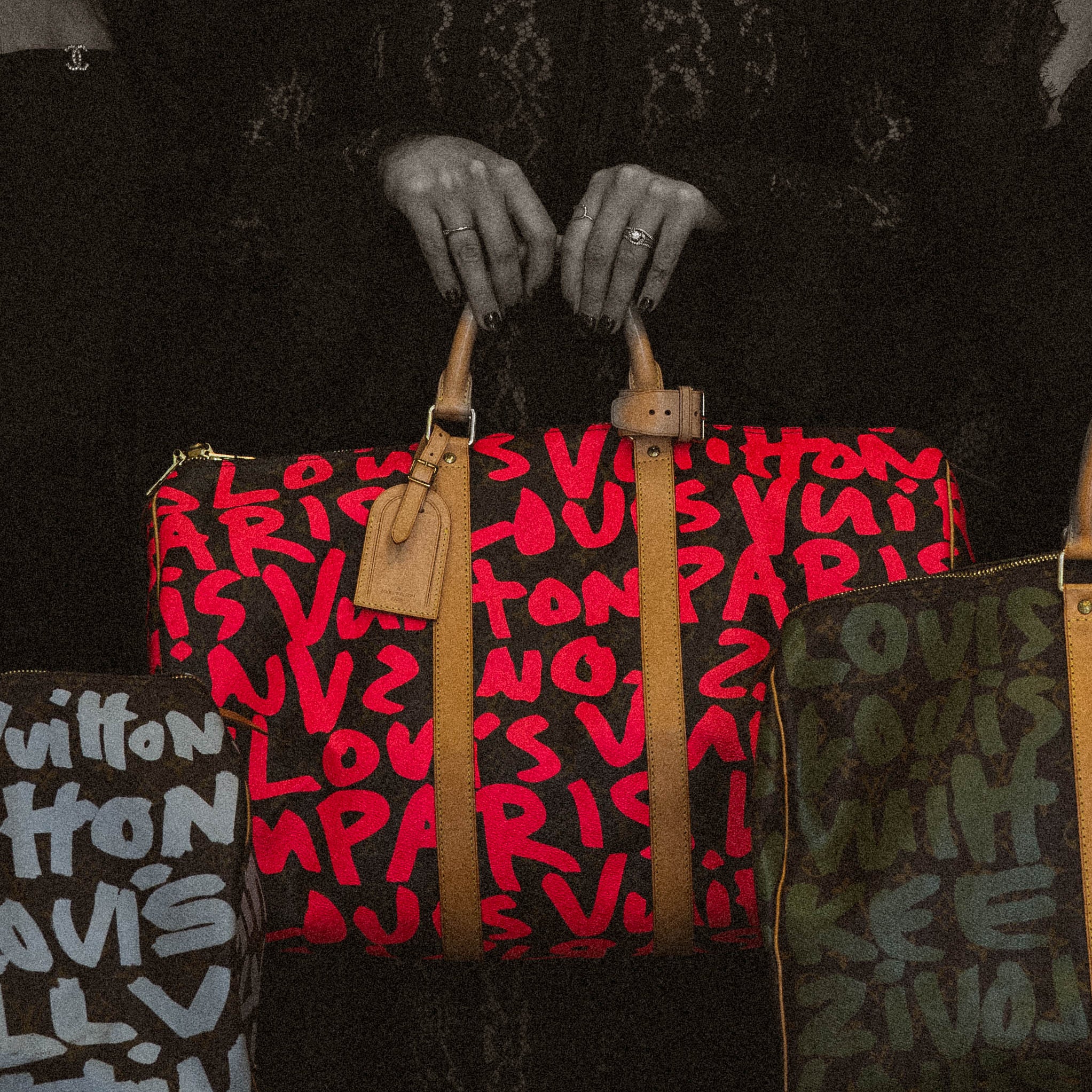 Louis Vuitton Stephen Sprouse Monogram Graffiti Keepall 50 Fuchsia -  Replica Handbags 