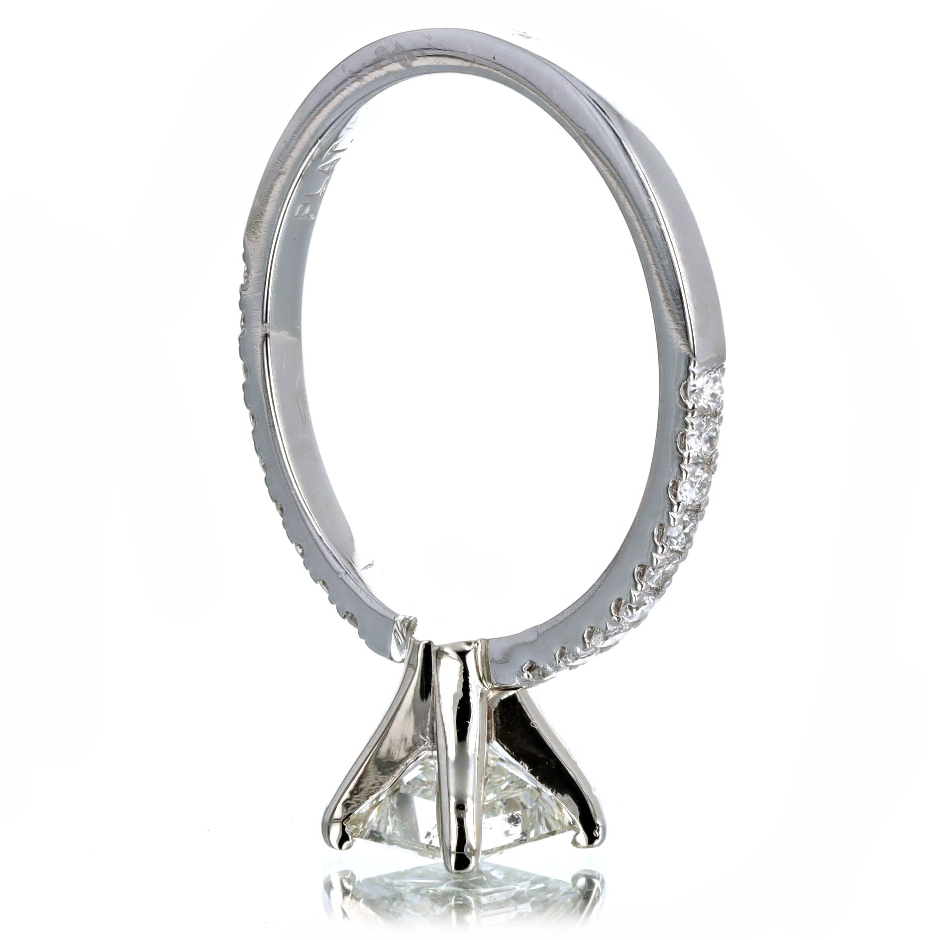 0.99 Carat Princess Cut Diamond Engagement Ring in Platinum GIA Certified - Replica Handbags