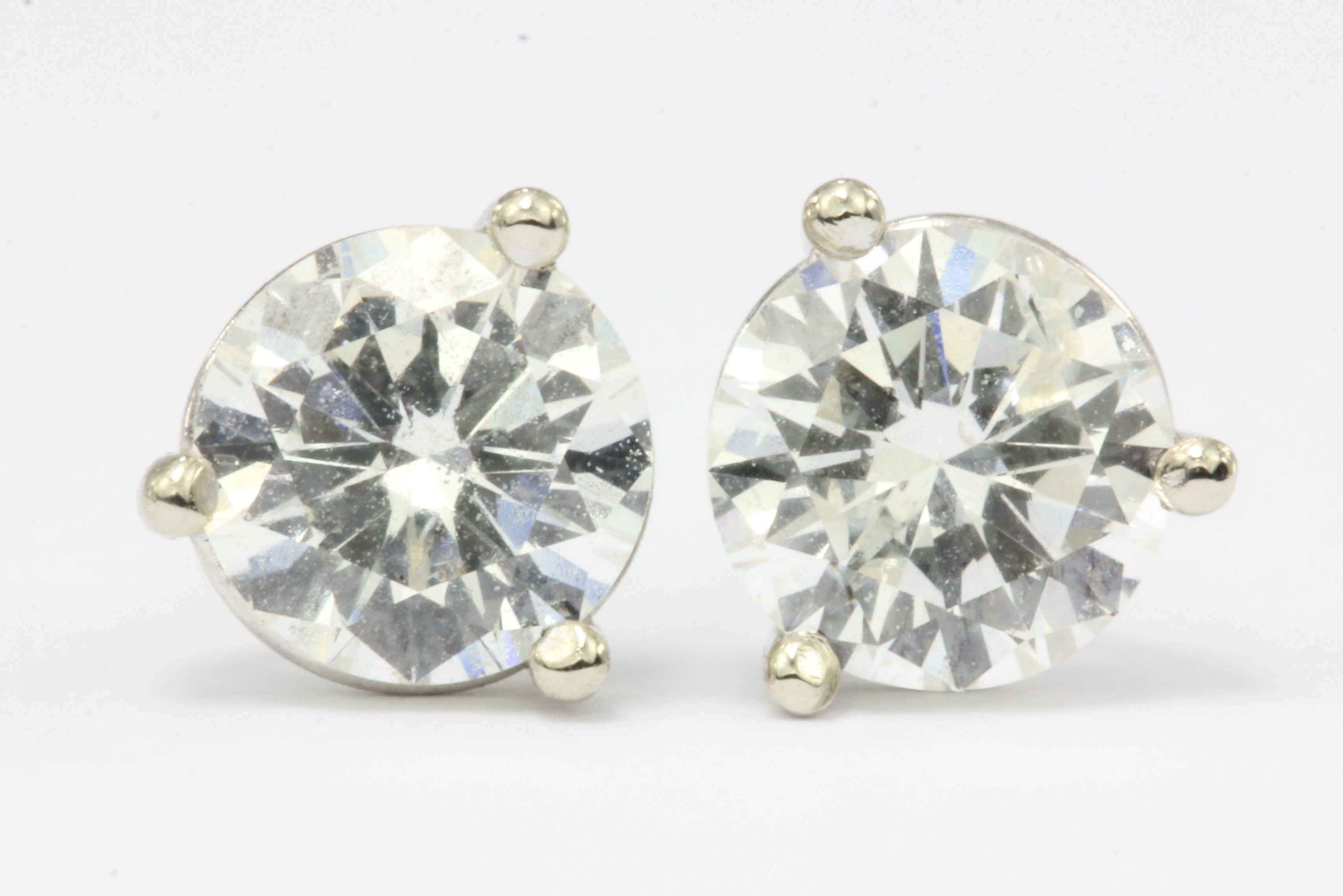 1 CTW Diamond 14K White Gold Earring Studs 1 -  Replica Handbags 