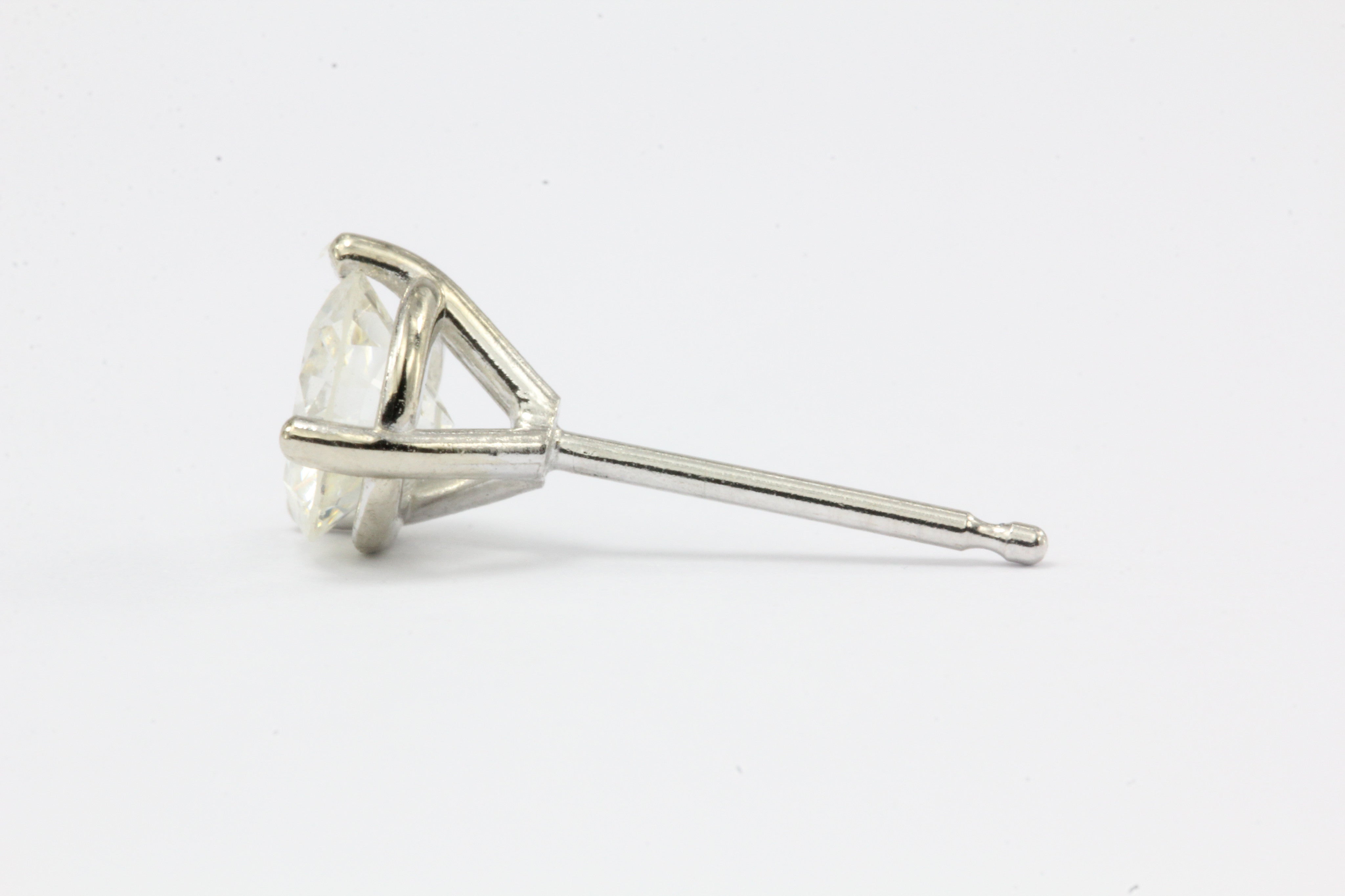 1 CTW Diamond 14K White Gold Earring Studs 1 -  Replica Handbags 