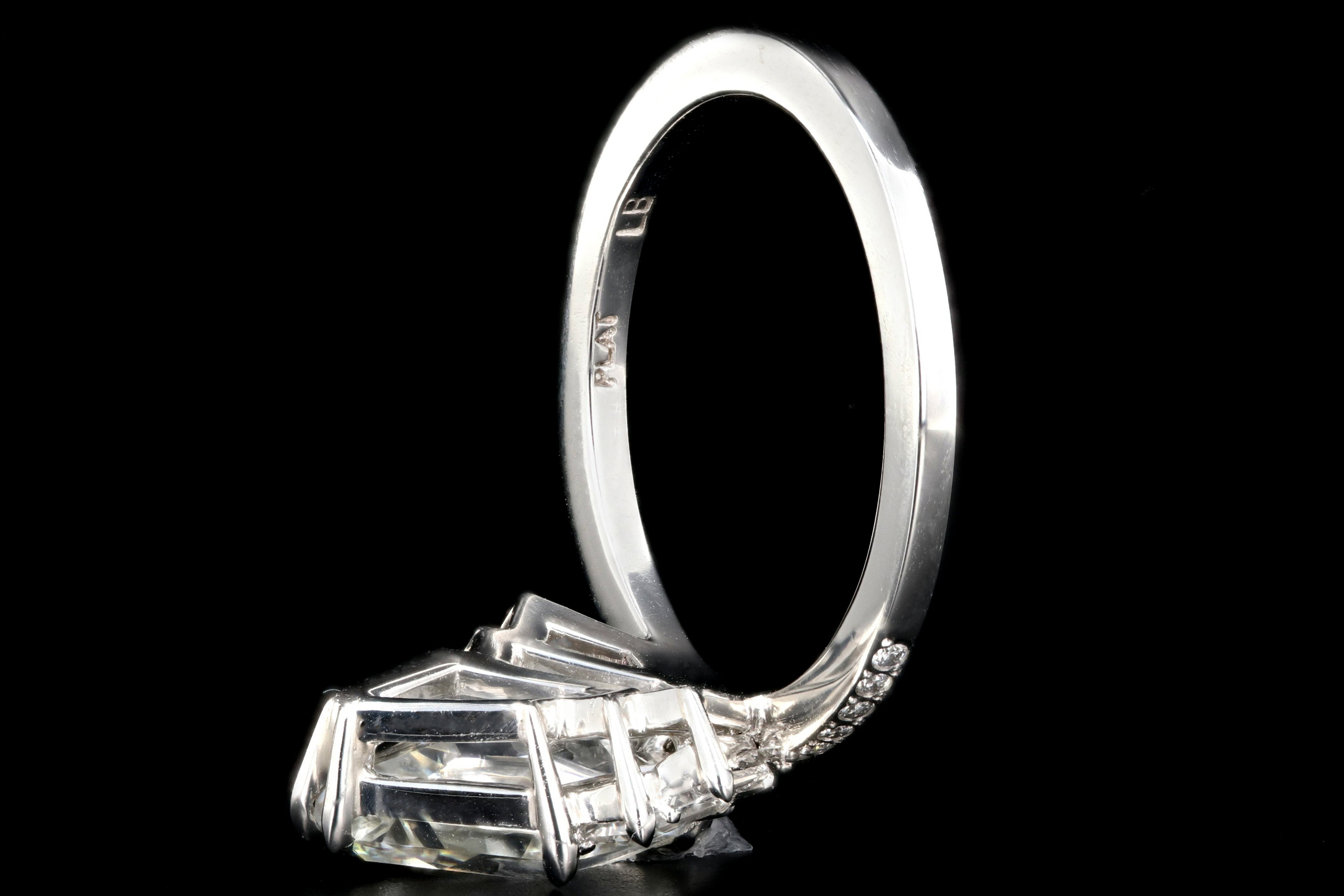 "The Gatsby" Platinum 2.49 Carat Kite/Lozenge Cut Diamond Engagement Ring - Replica Handbags