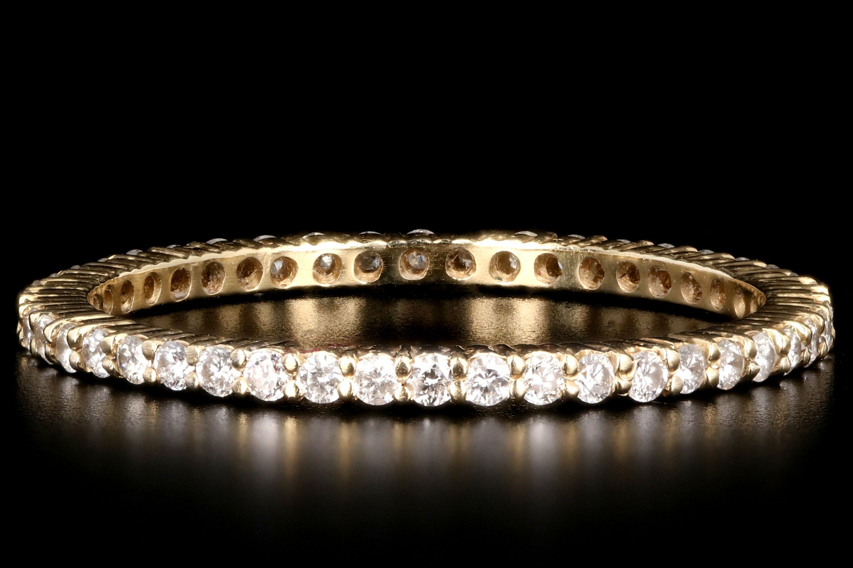 14K Gold 0.38 Carat Round Diamond Eternity Band - Replica Handbags