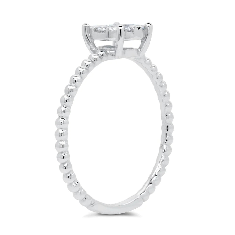 0.35 Carat Total Weight Diamond Cluster Ring in 14K White or Yellow Gold -  Replica Handbags 