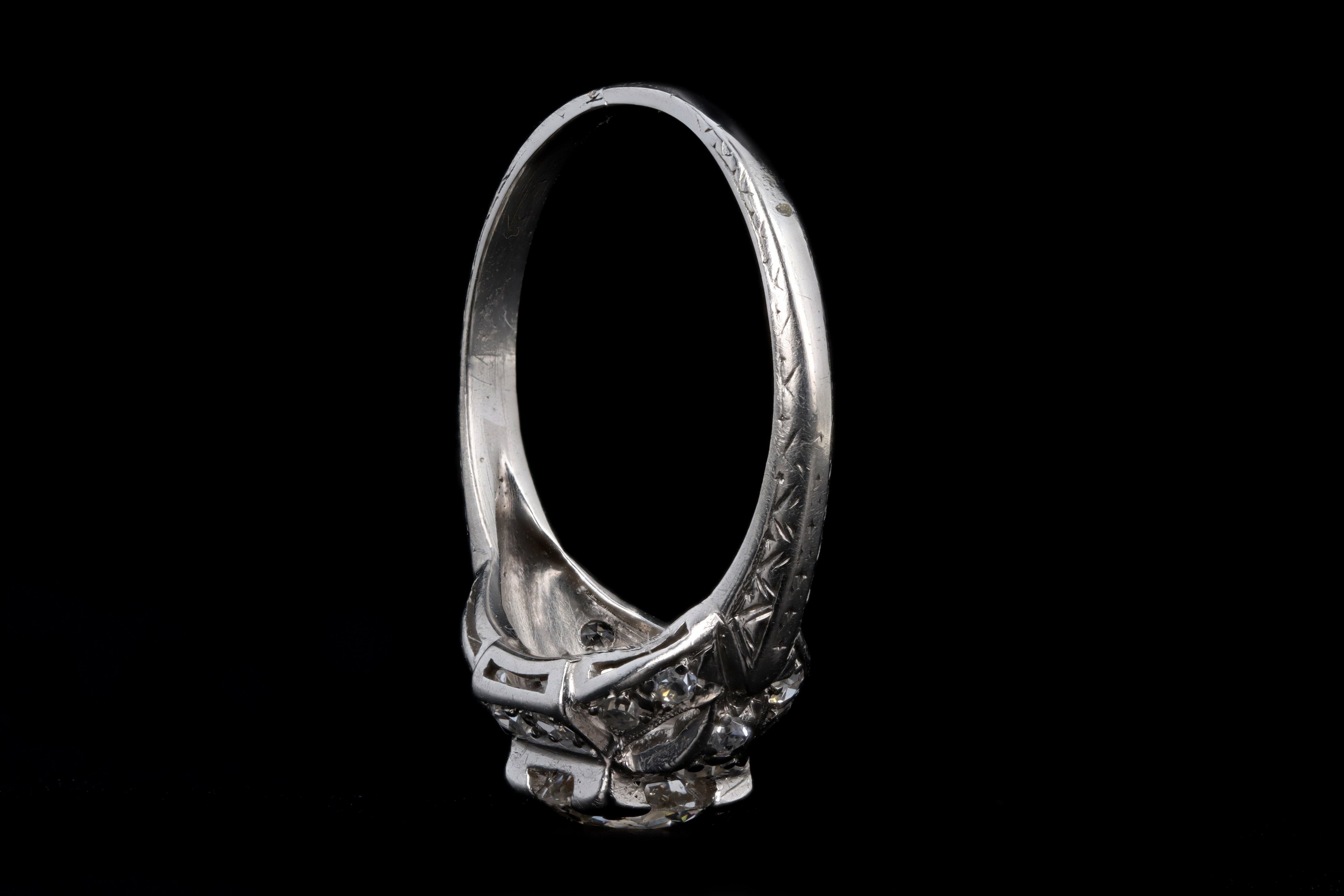 Art Deco Platinum .63 Carat Old European Cut Diamond Engagement Ring - Replica Handbags
