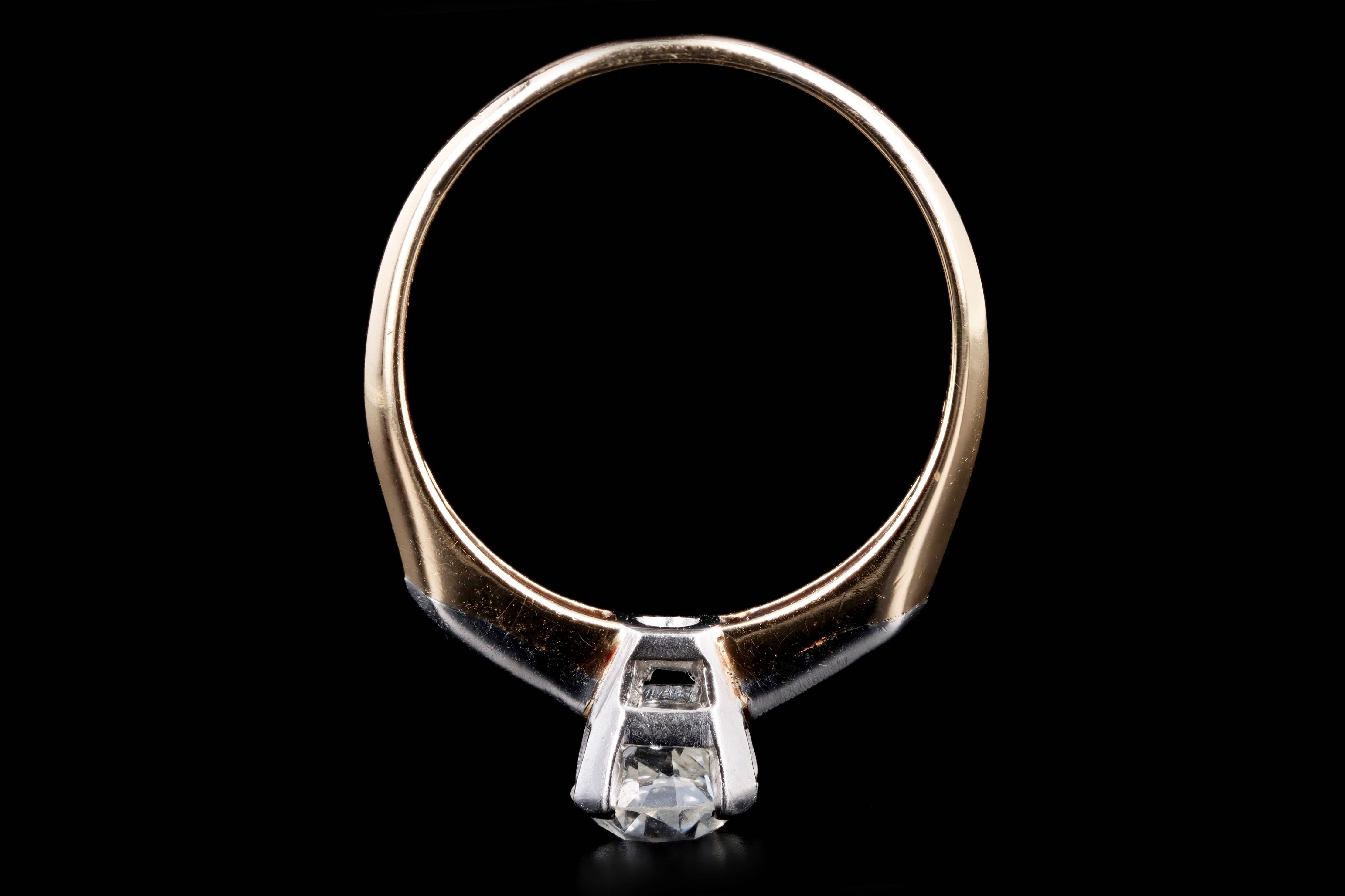 Art Deco 14K Yellow Gold .70 Carat Old European Cut Diamond Engagement Ring -  Replica Handbags 