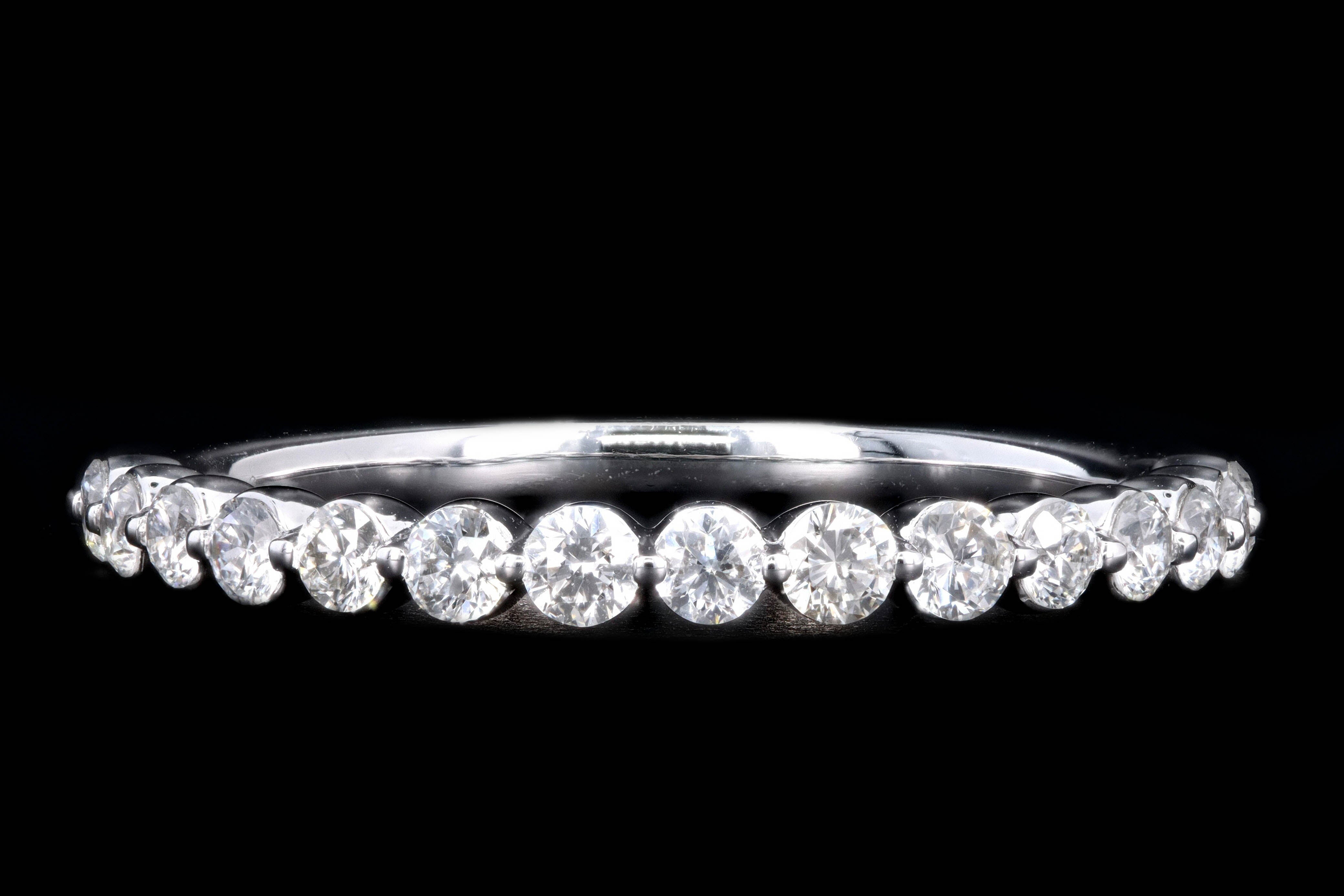 14K Gold or Platinum 0.50 Carat Round Brilliant Diamond Half Eternity Band -  Replica Handbags 