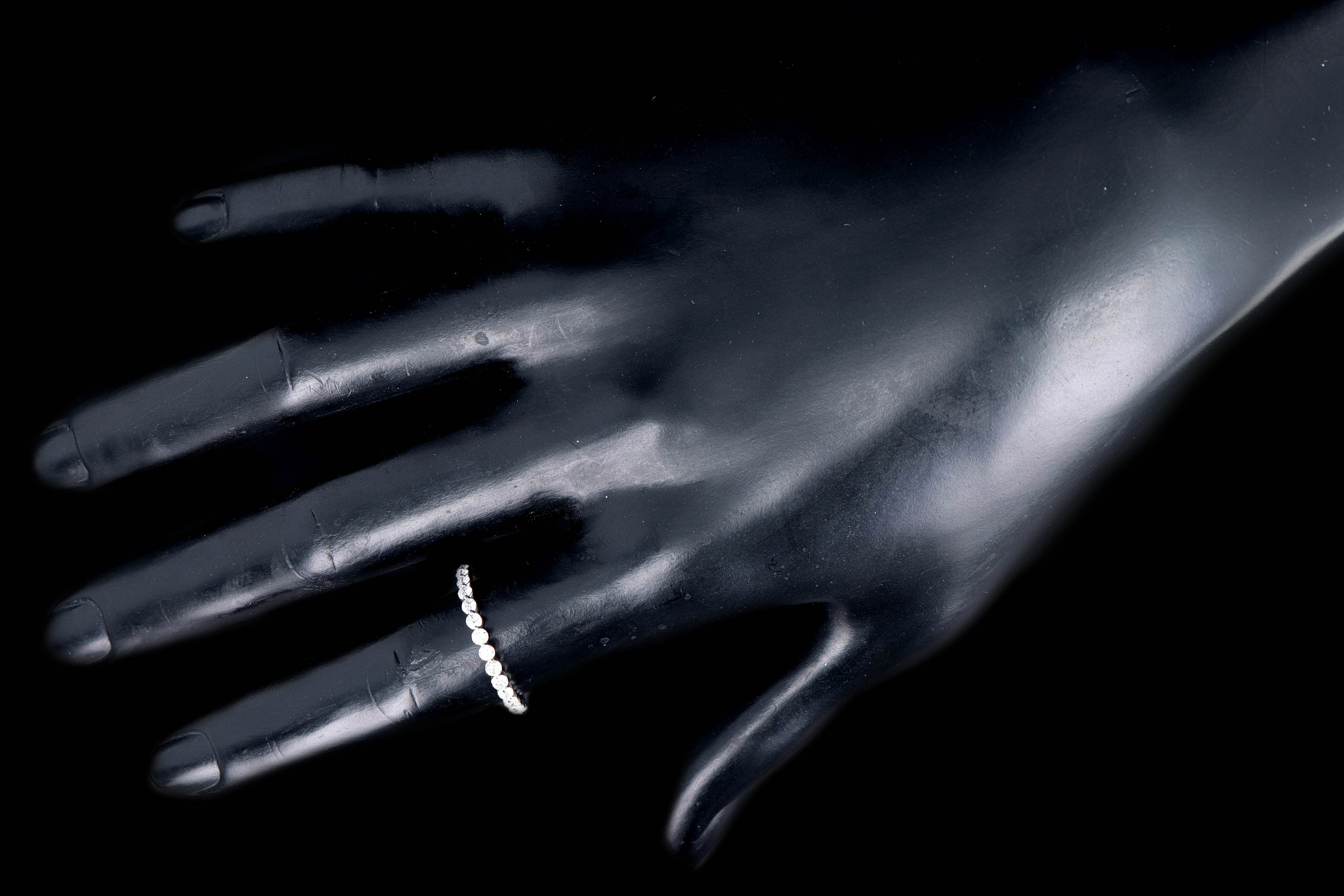 14K Gold or Platinum 0.50 Carat Round Brilliant Diamond Half Eternity Band -  Replica Handbags 