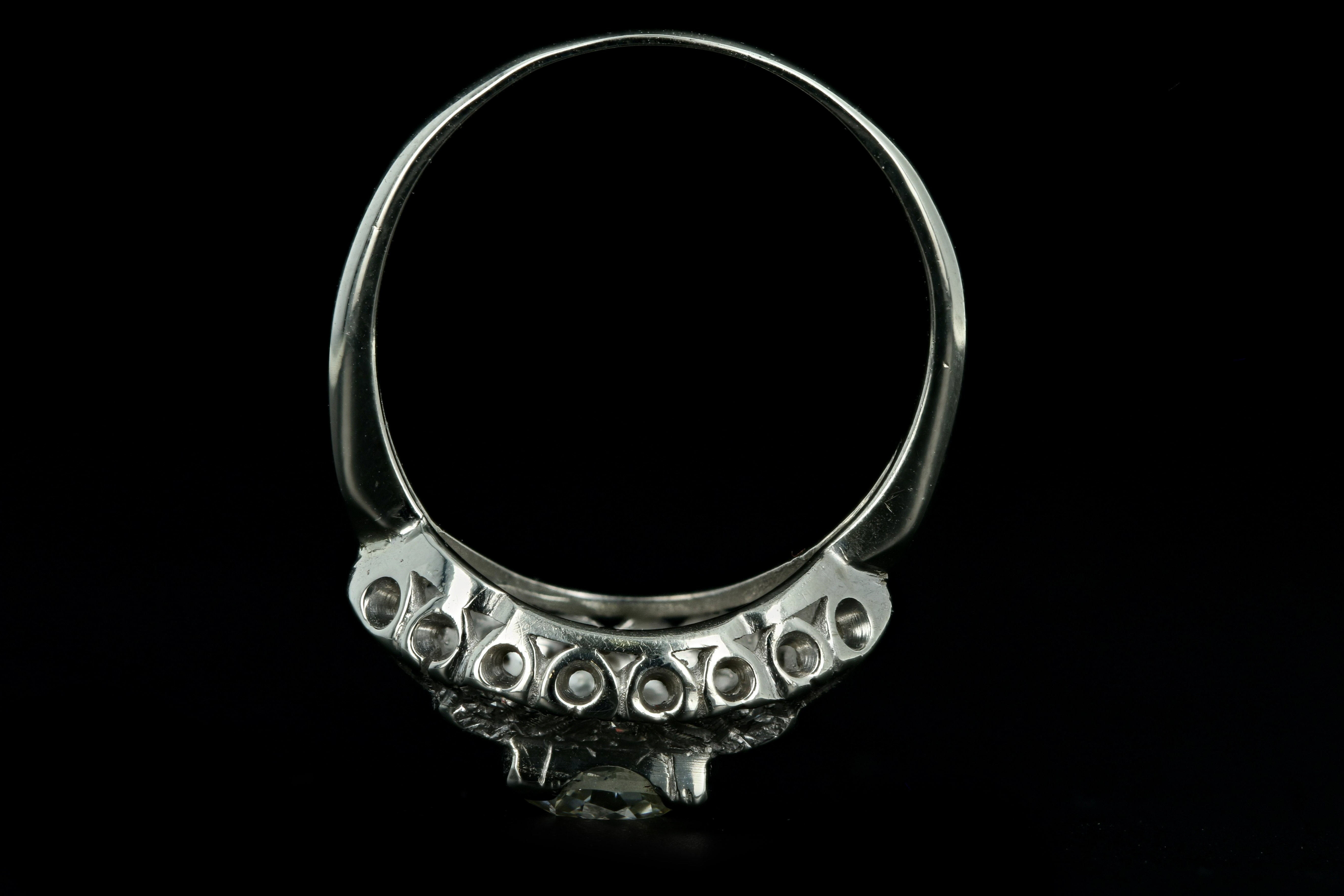 Art Deco 14K White Gold 1 Carat Old European Cut Diamond Engagement Ring -  Replica Handbags 